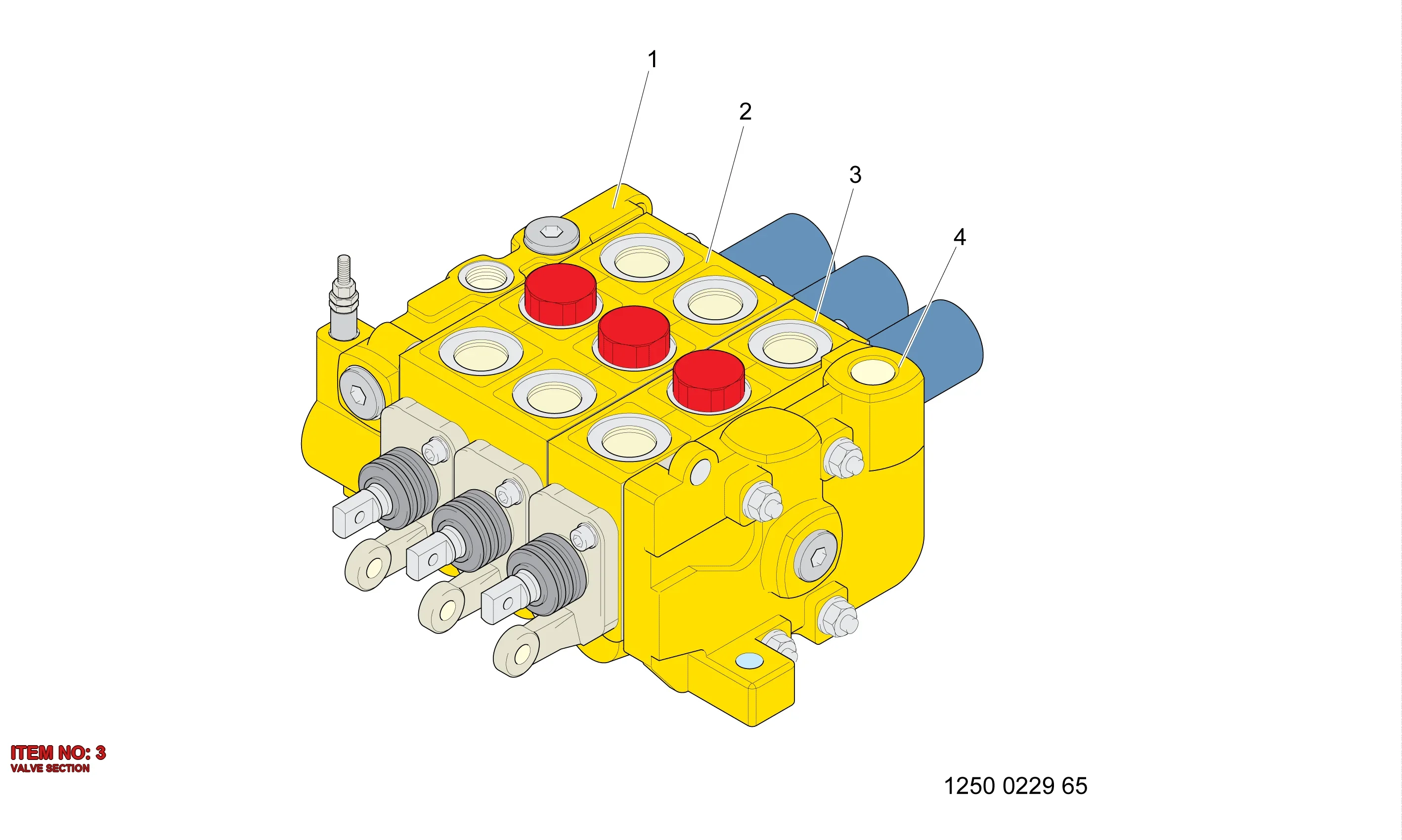 3128 2091 75 VALVE SECTION - Technical Drawing