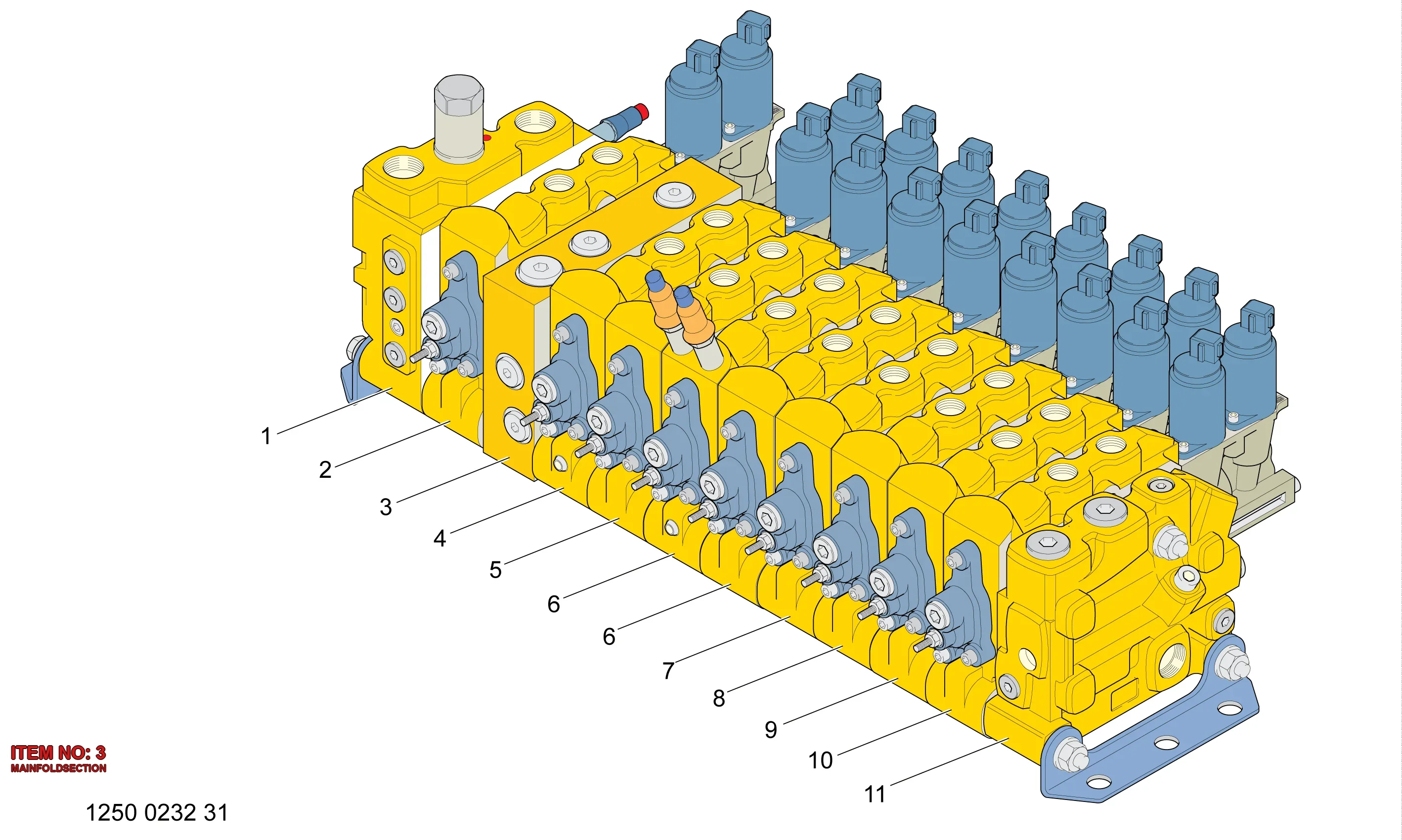3128 2091 90 MAINFOLDSECTION - Technical Drawing