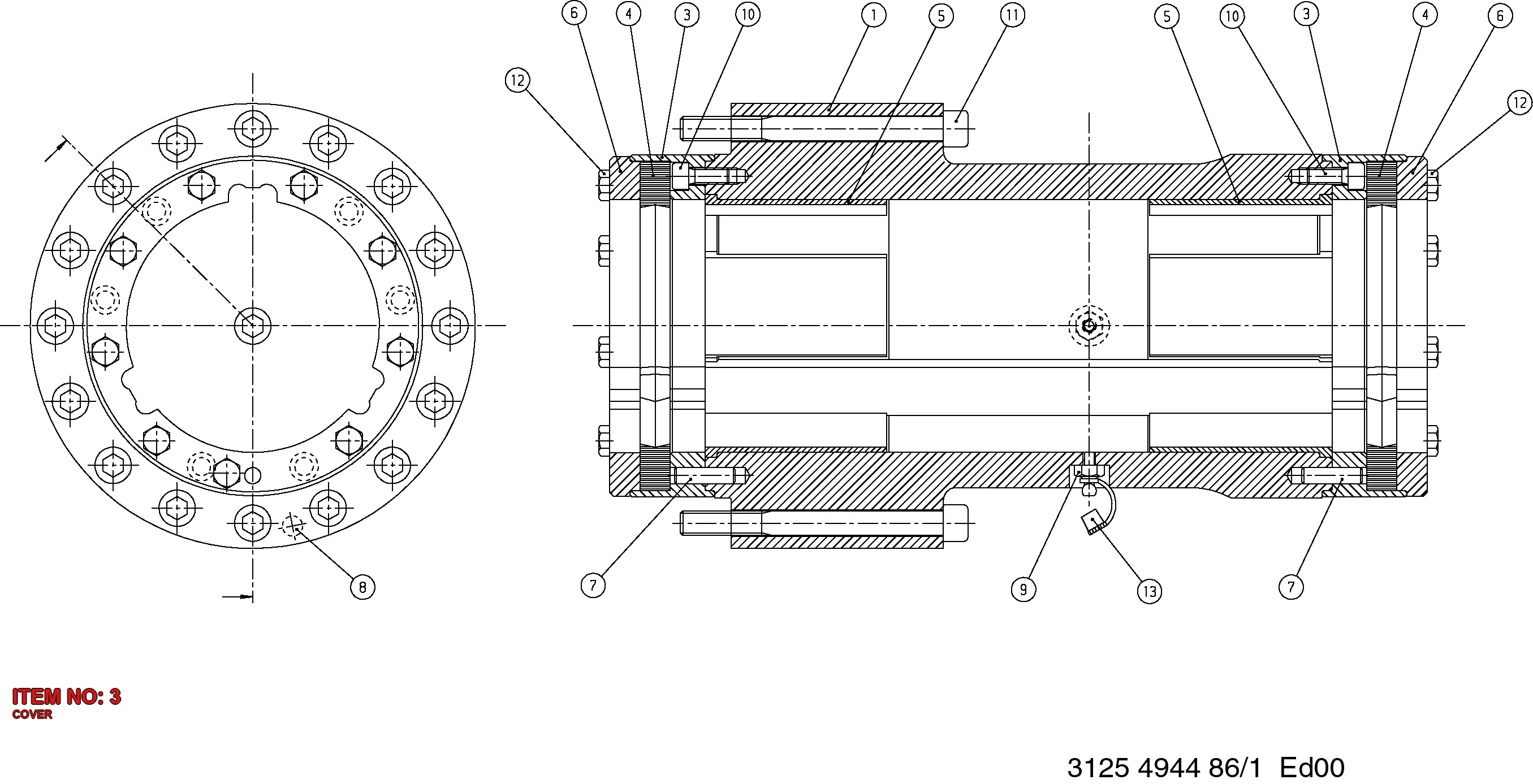 3128 2165 00 COVER - Technical Drawing