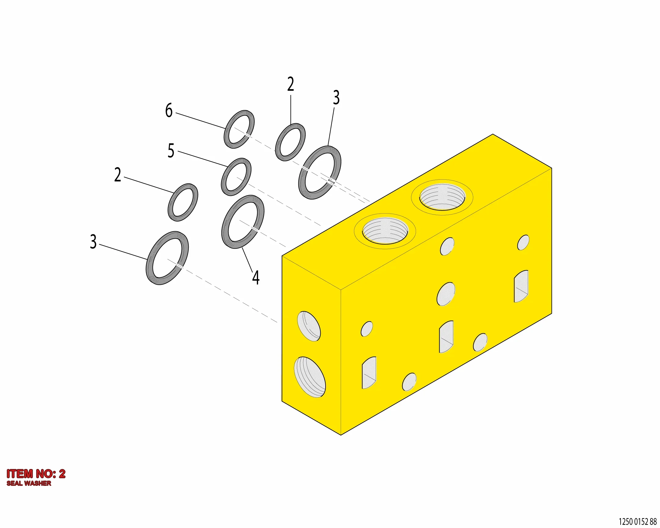 3128 2191 67 SEAL WASHER - Technical Drawing