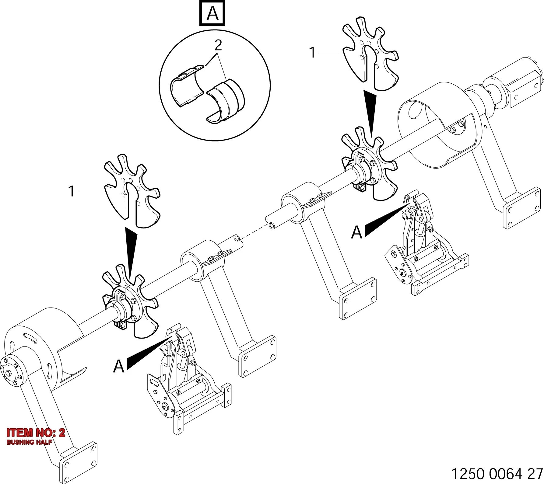 3128 2407 03 BUSHING HALF - Technical Drawing