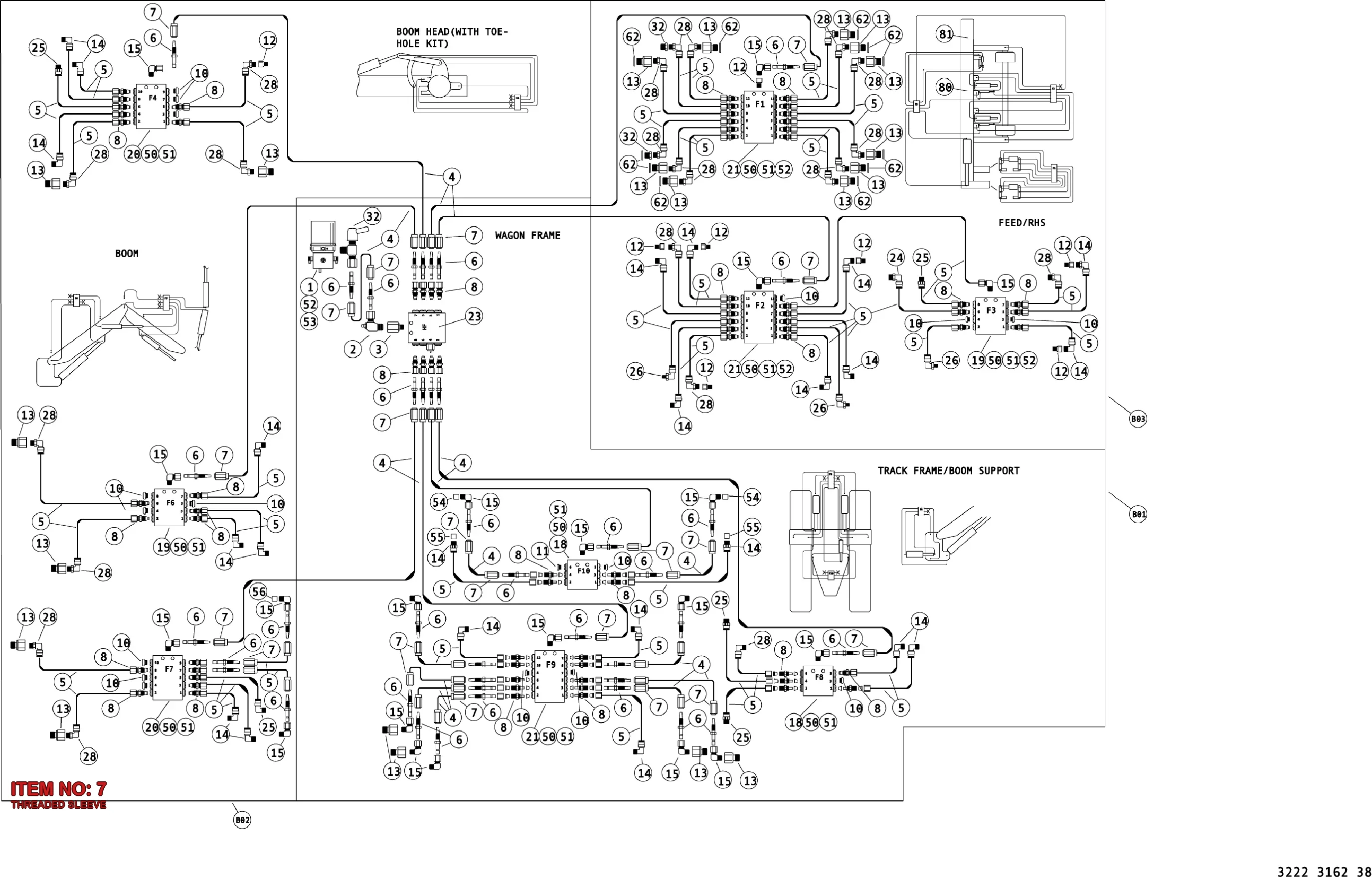 3128 2538 08 THREADED SLEEVE - Technical Drawing