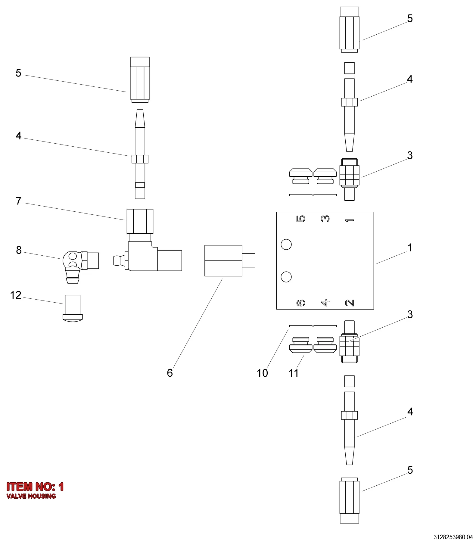 3128 2538 17 VALVE HOUSING - Technical Drawing