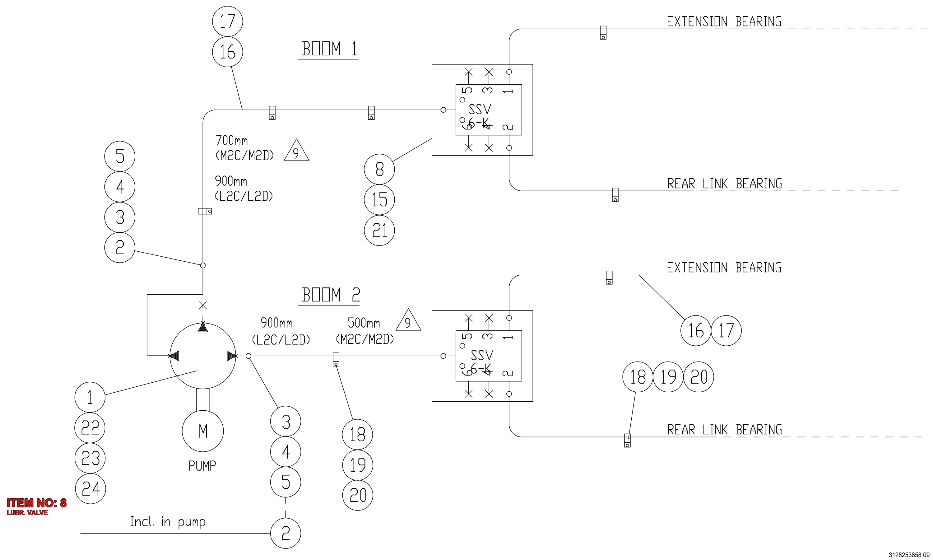 3128 2539 80 LUBR. VALVE - Technical Drawing