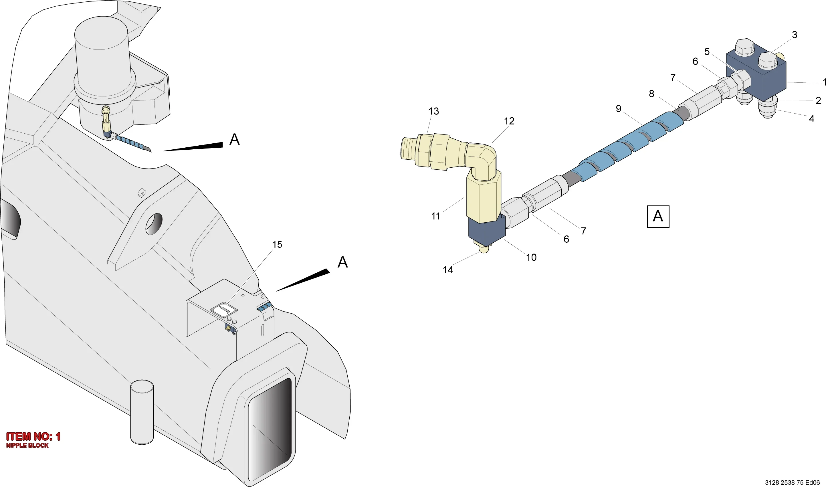 3128 2541 14 NIPPLE BLOCK - Technical Drawing
