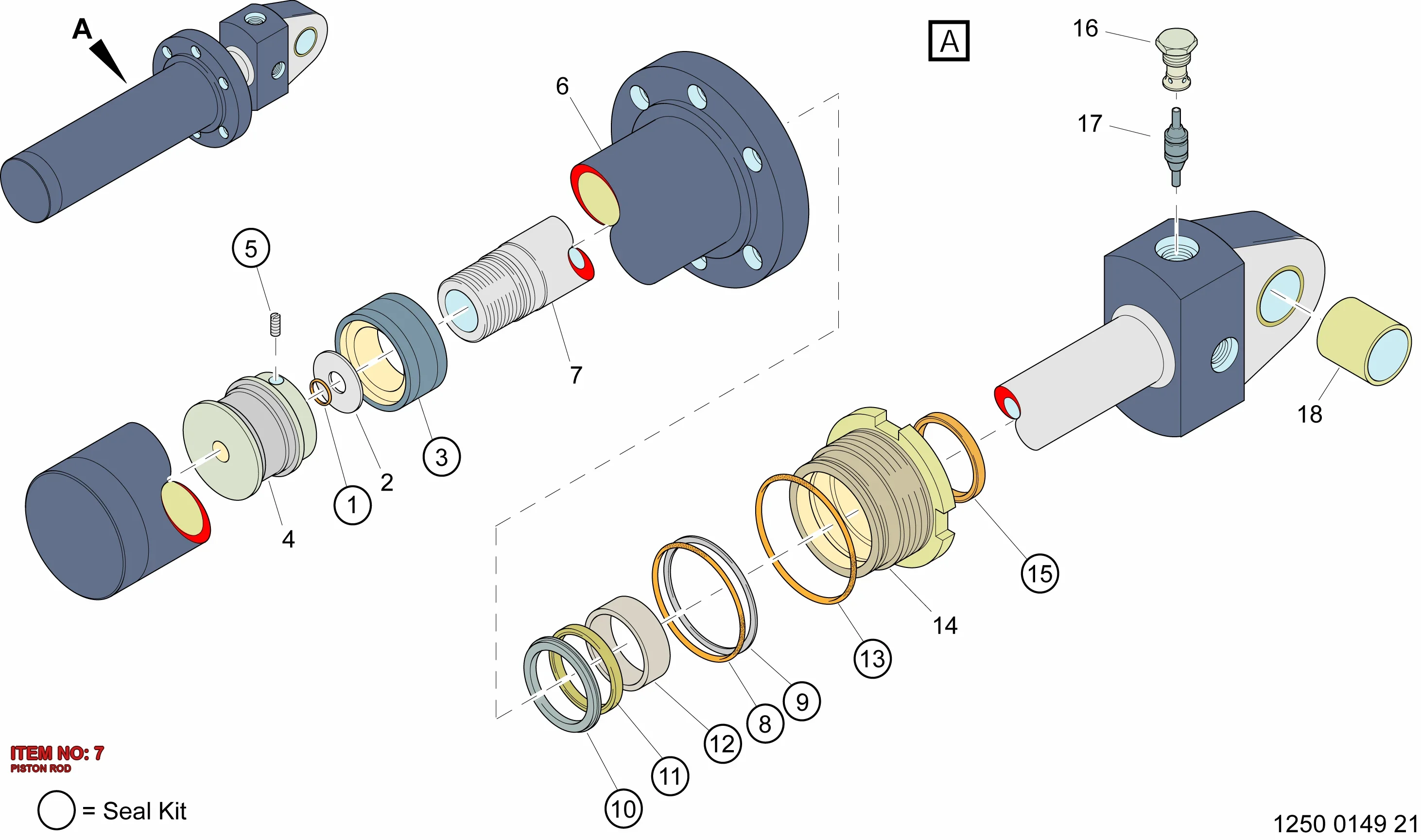 3128 2592 15 PISTON ROD - Technical Drawing