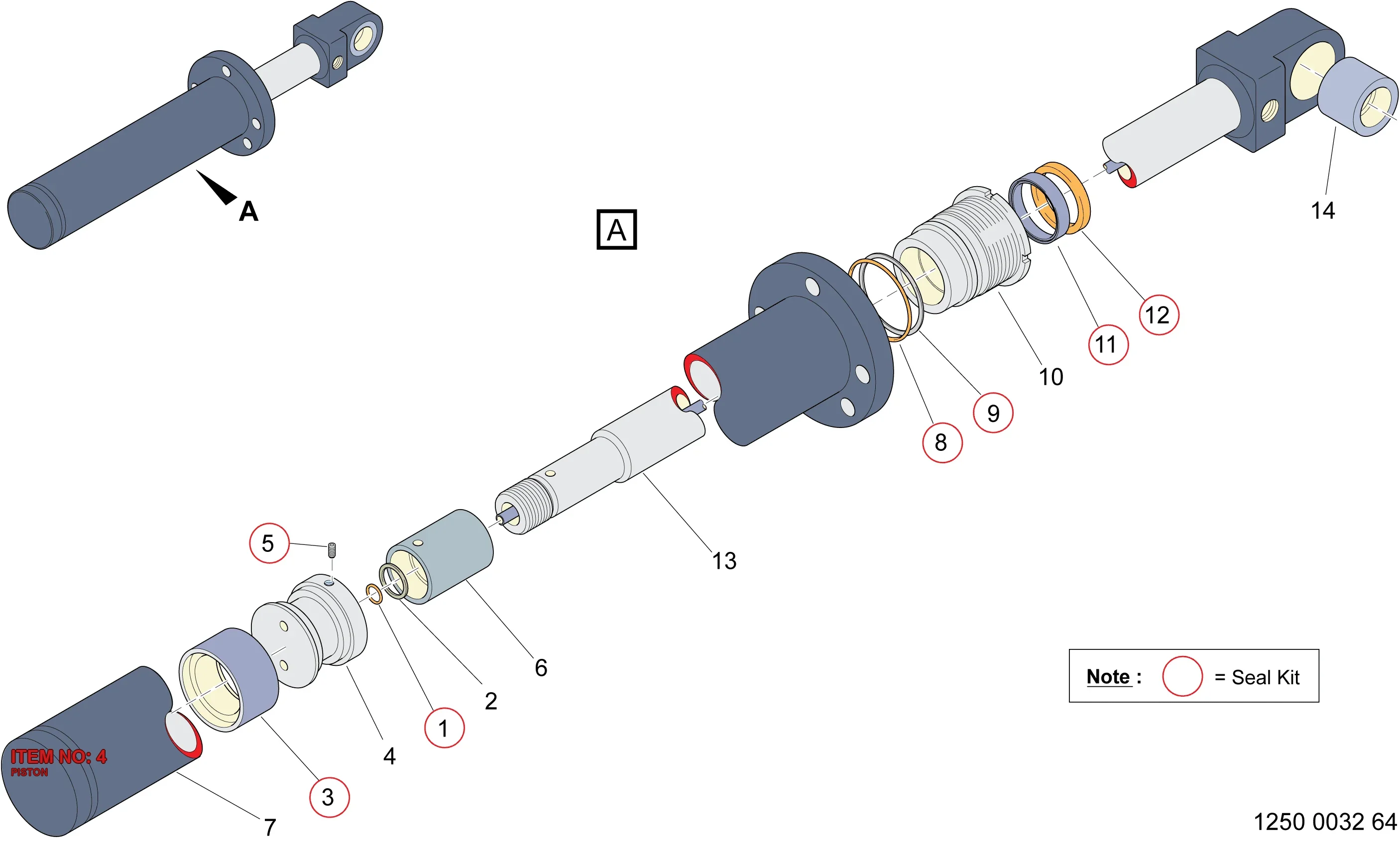3128 2592 61 PISTON - Technical Drawing