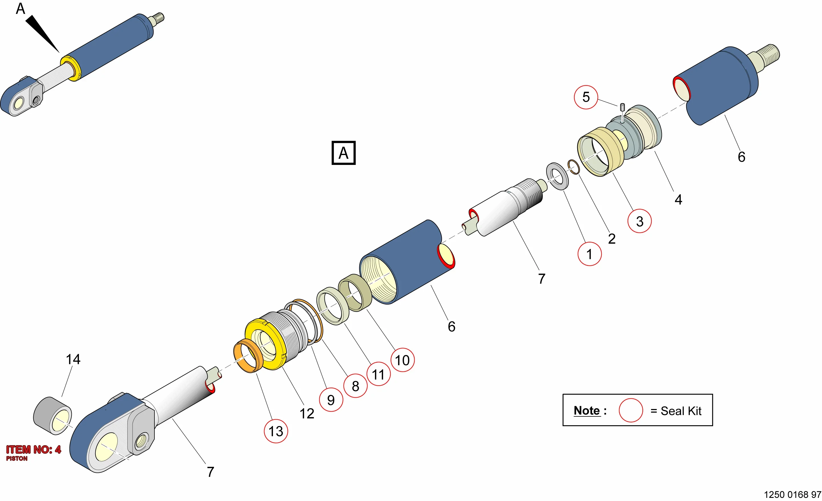 3128 2598 45 PISTON - Technical Drawing