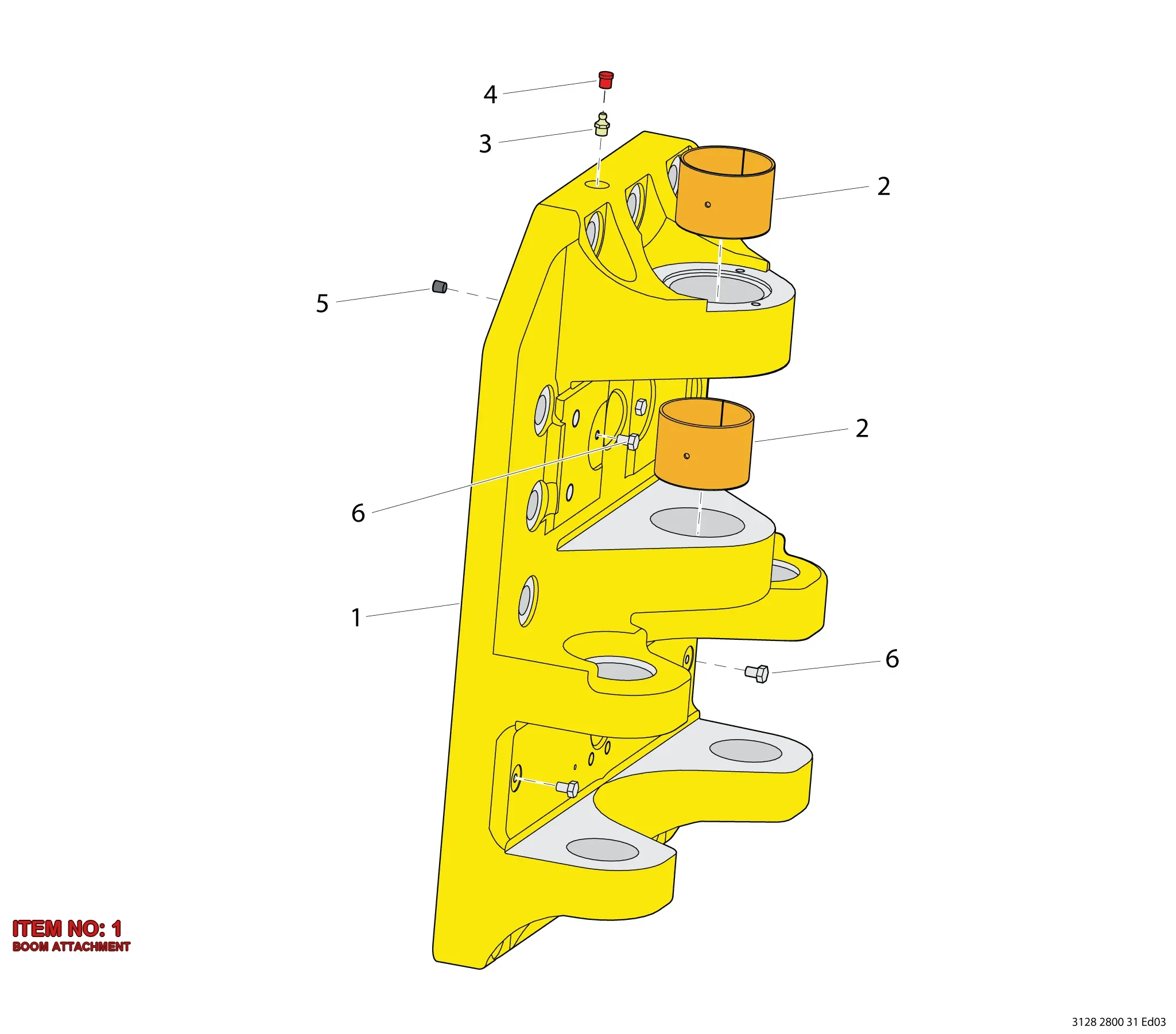 3128 2800 27 BOOM ATTACHMENT - Technical Drawing