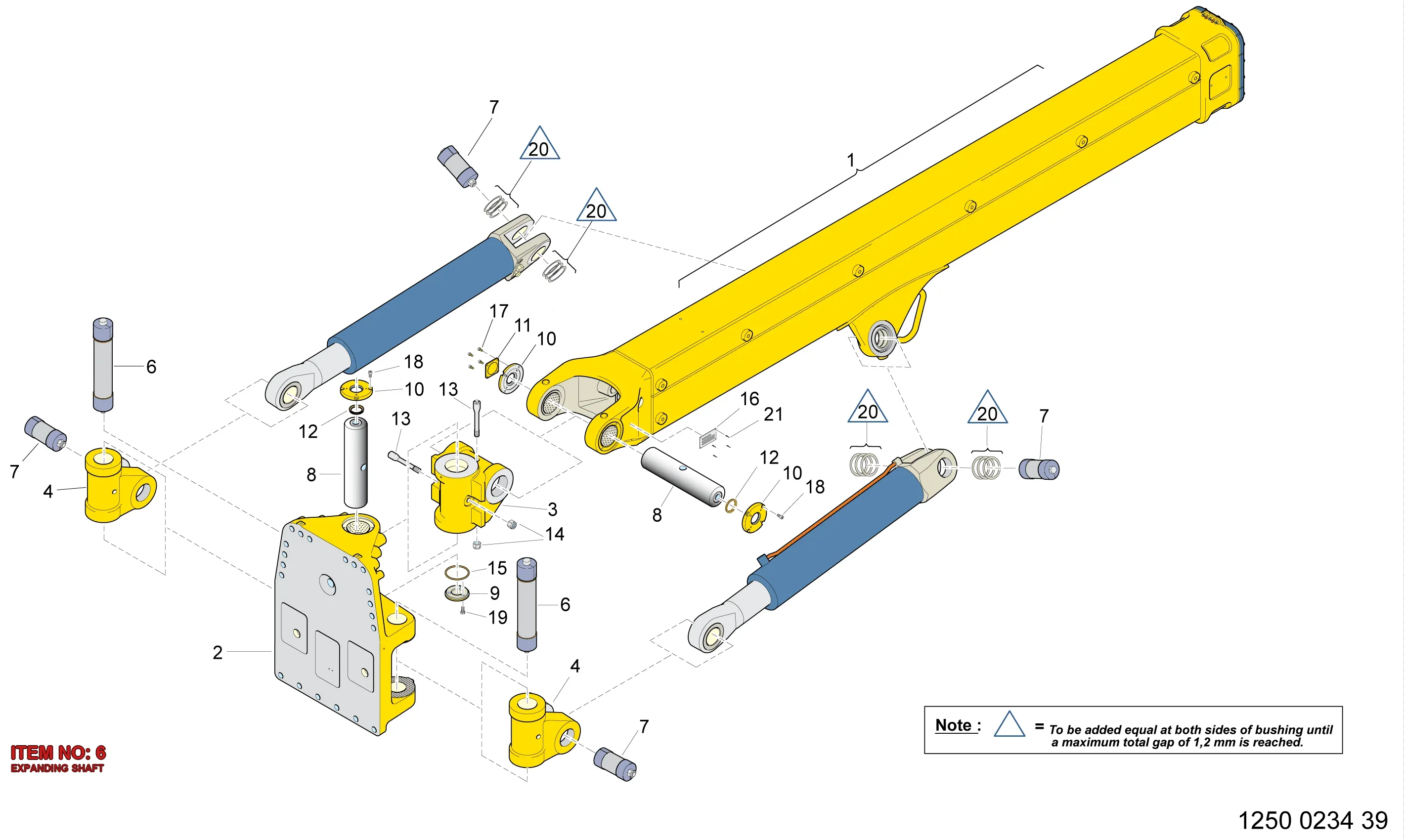 3128 2808 25 EXPANDING SHAFT - Technical Drawing