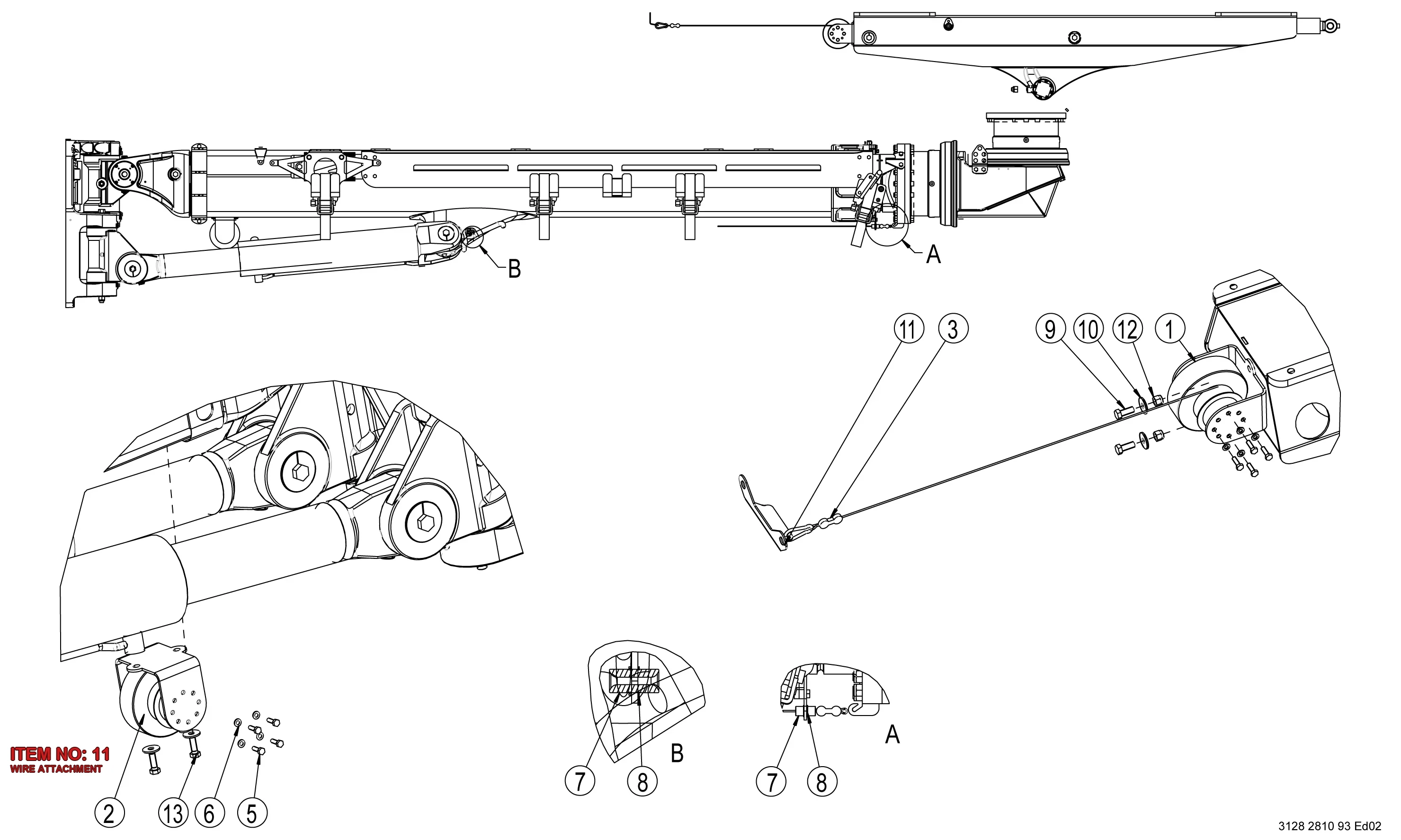 3128 2810 87 WIRE ATTACHMENT - Technical Drawing