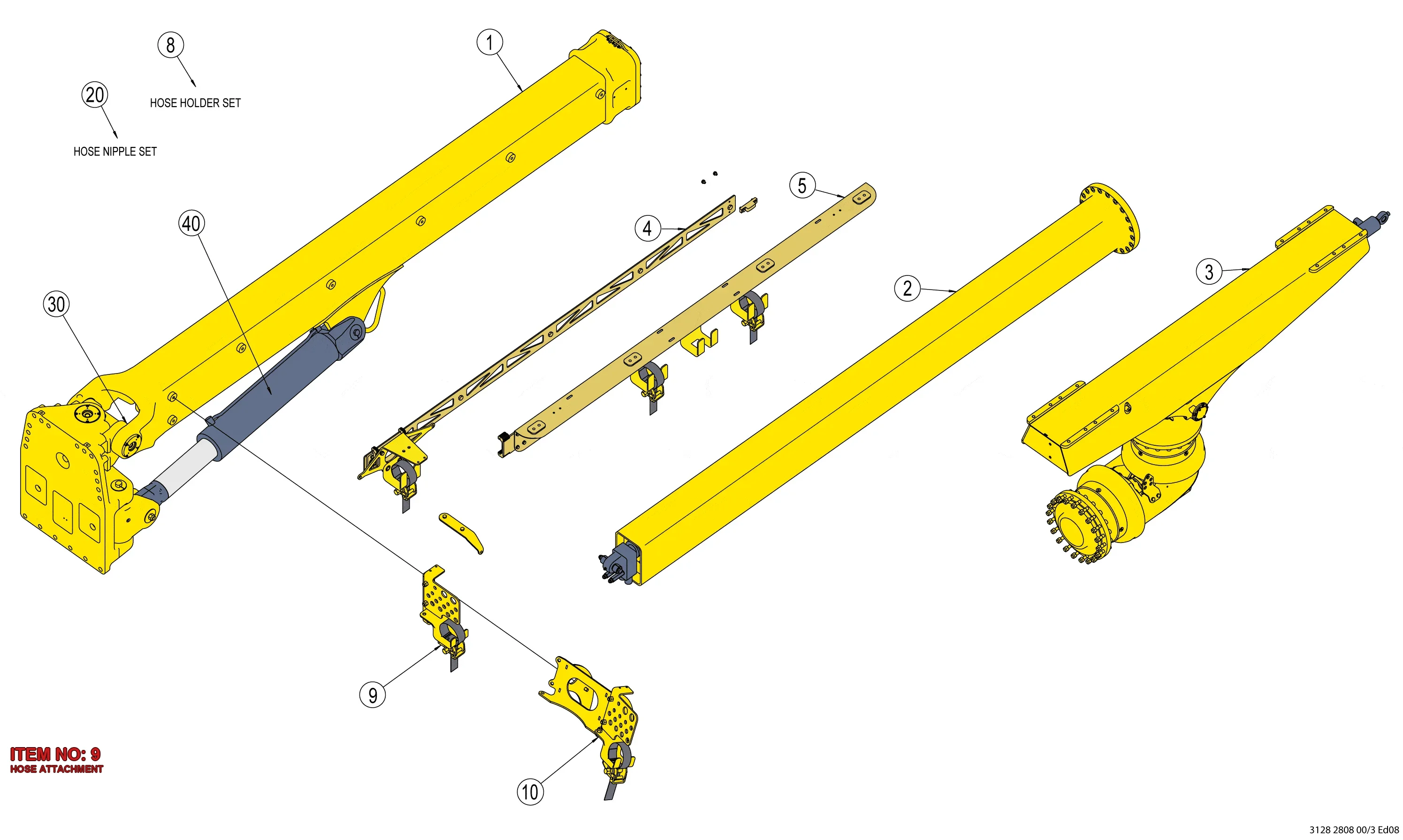3128 2811 54 HOSE ATTACHMENT - Technical Drawing