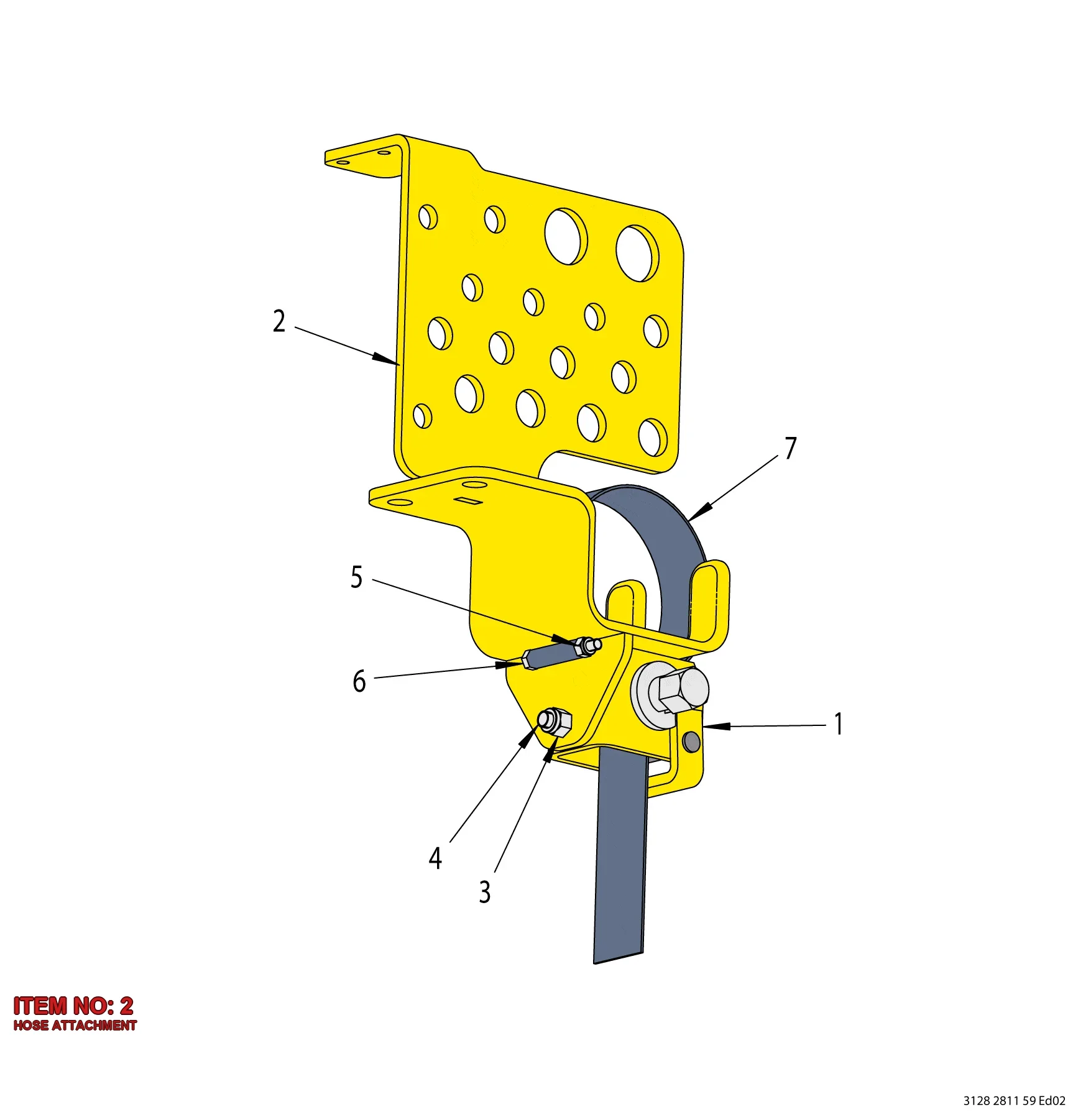 3128 2811 58 HOSE ATTACHMENT - Technical Drawing