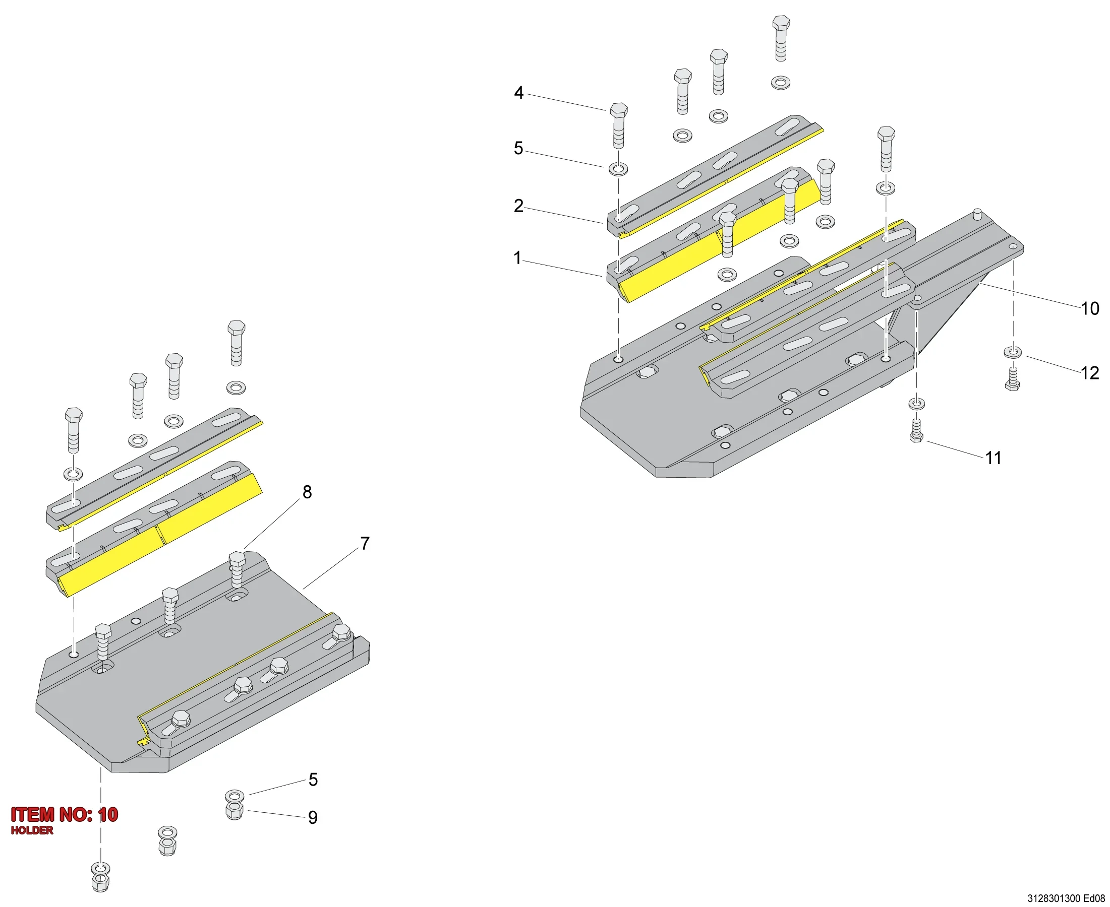 3128 3011 76 HOLDER - Technical Drawing