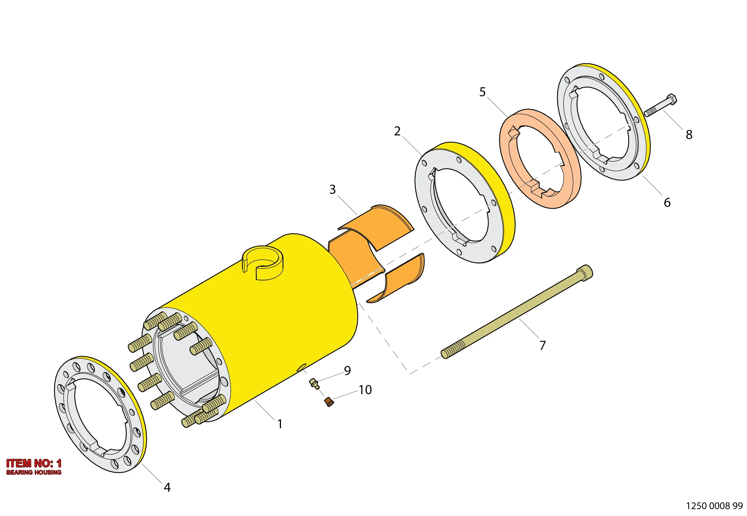 3128 3012 36 BEARING HOUSING - Technical Drawing