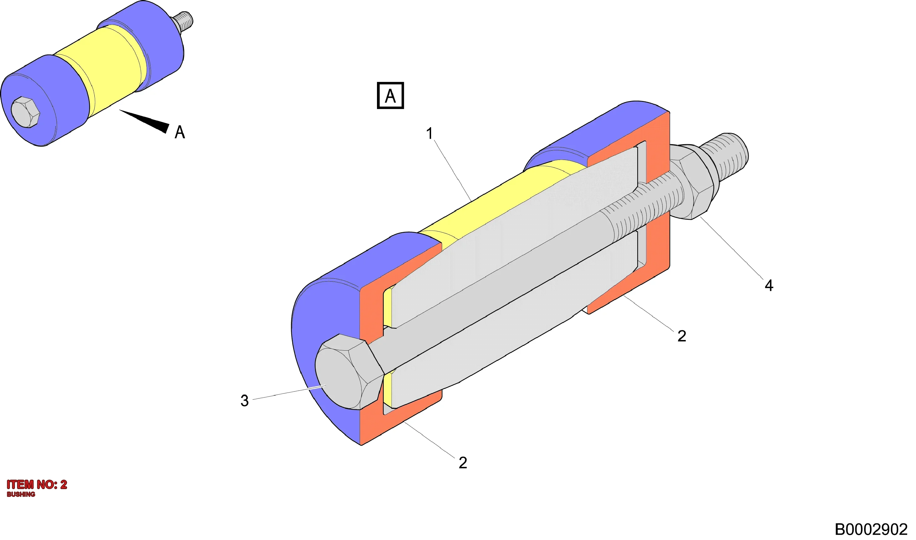 3128 3031 64 BUSHING - Technical Drawing
