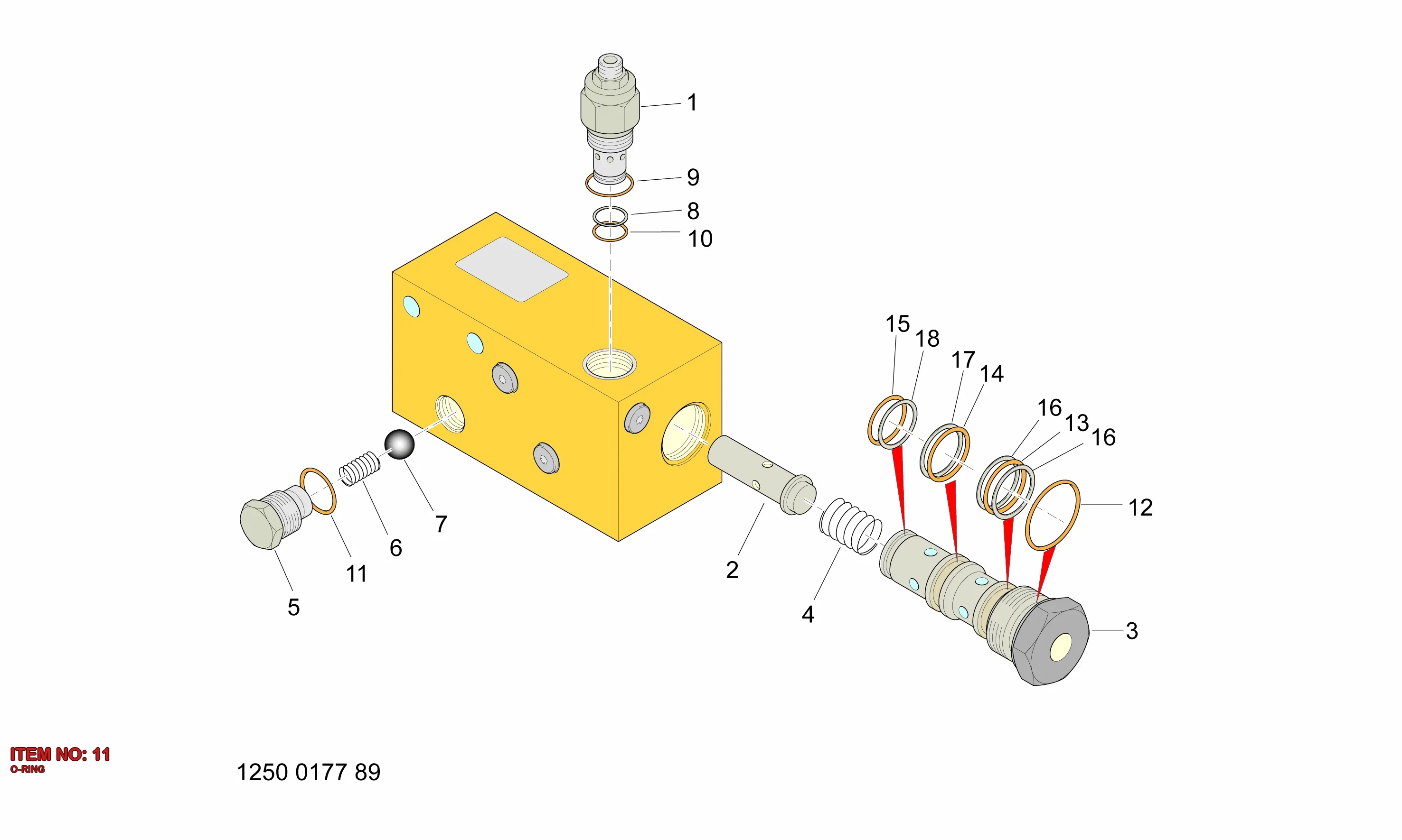 3128 3043 11 O-RING - Technical Drawing