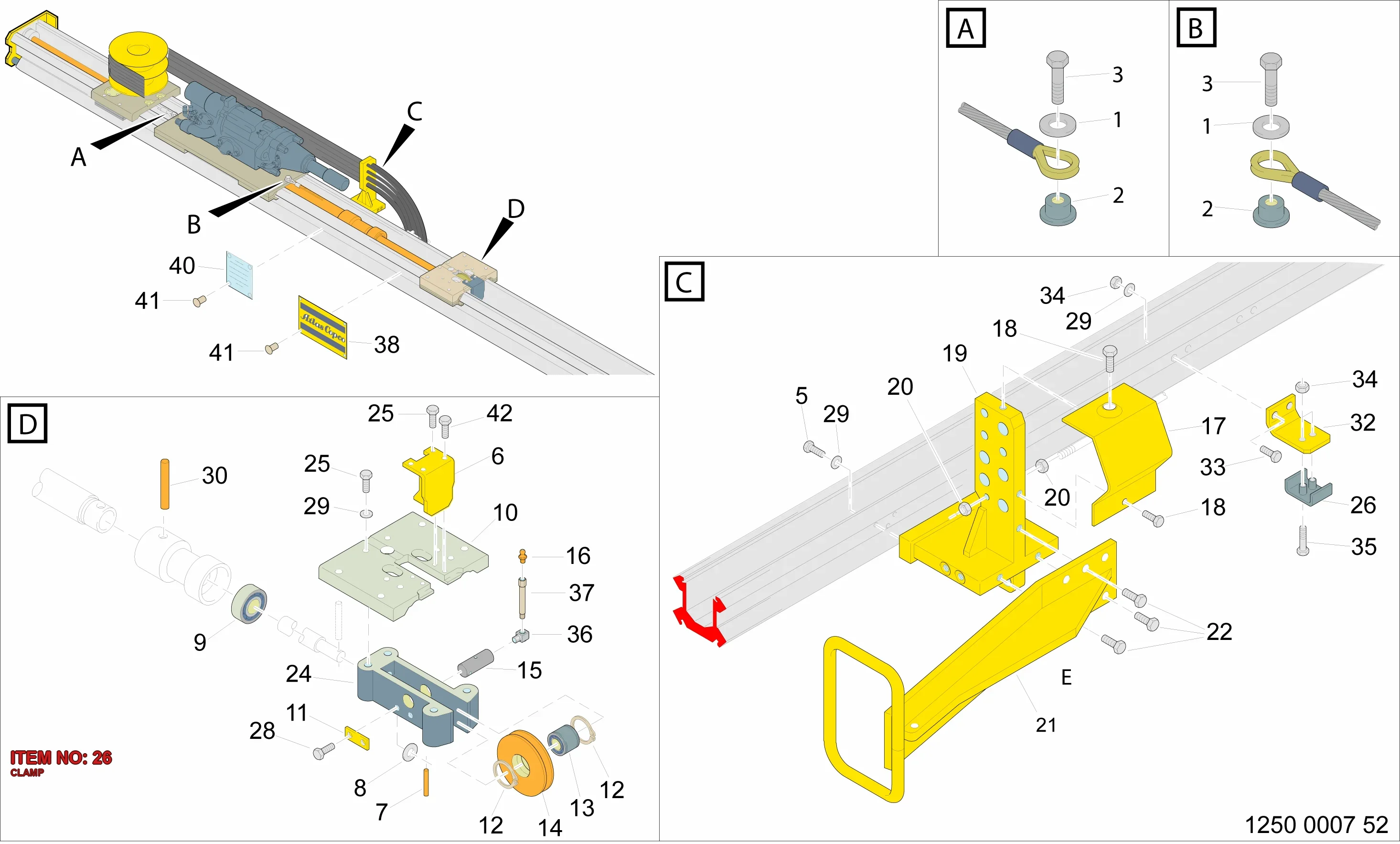 3128 3055 62 CLAMP - Technical Drawing