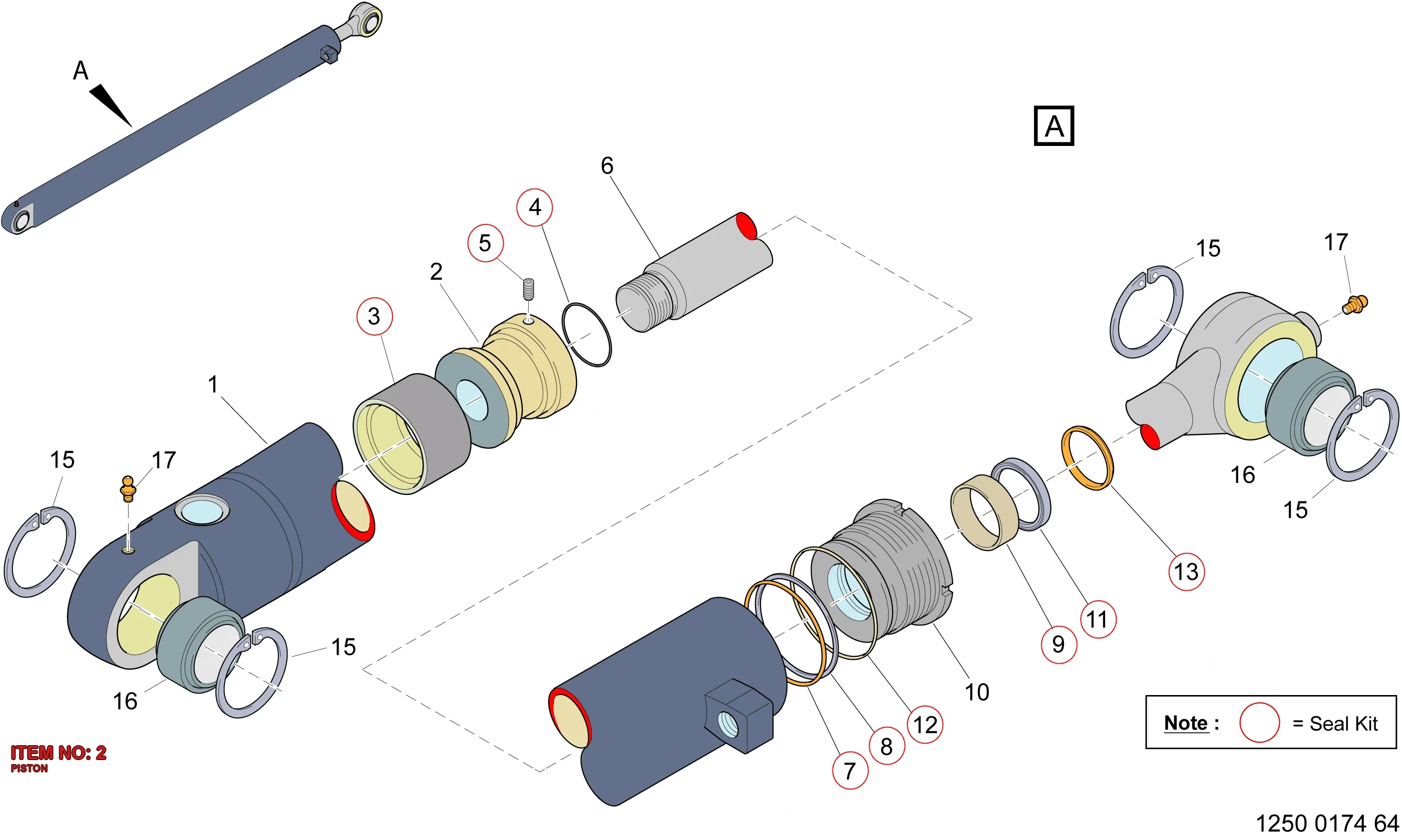 3128 3056 65 PISTON - Technical Drawing