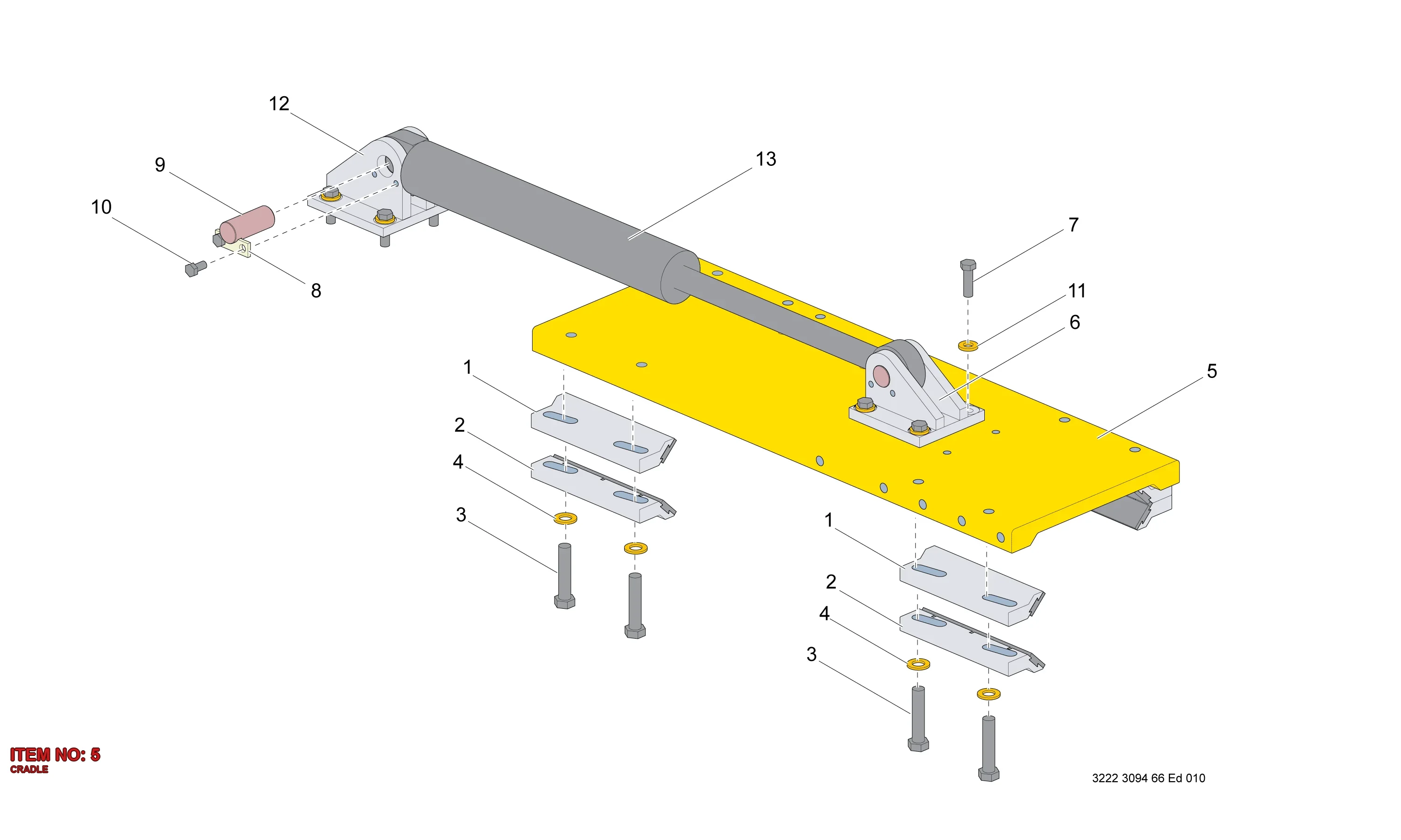 3128 3058 51 CRADLE - Technical Drawing