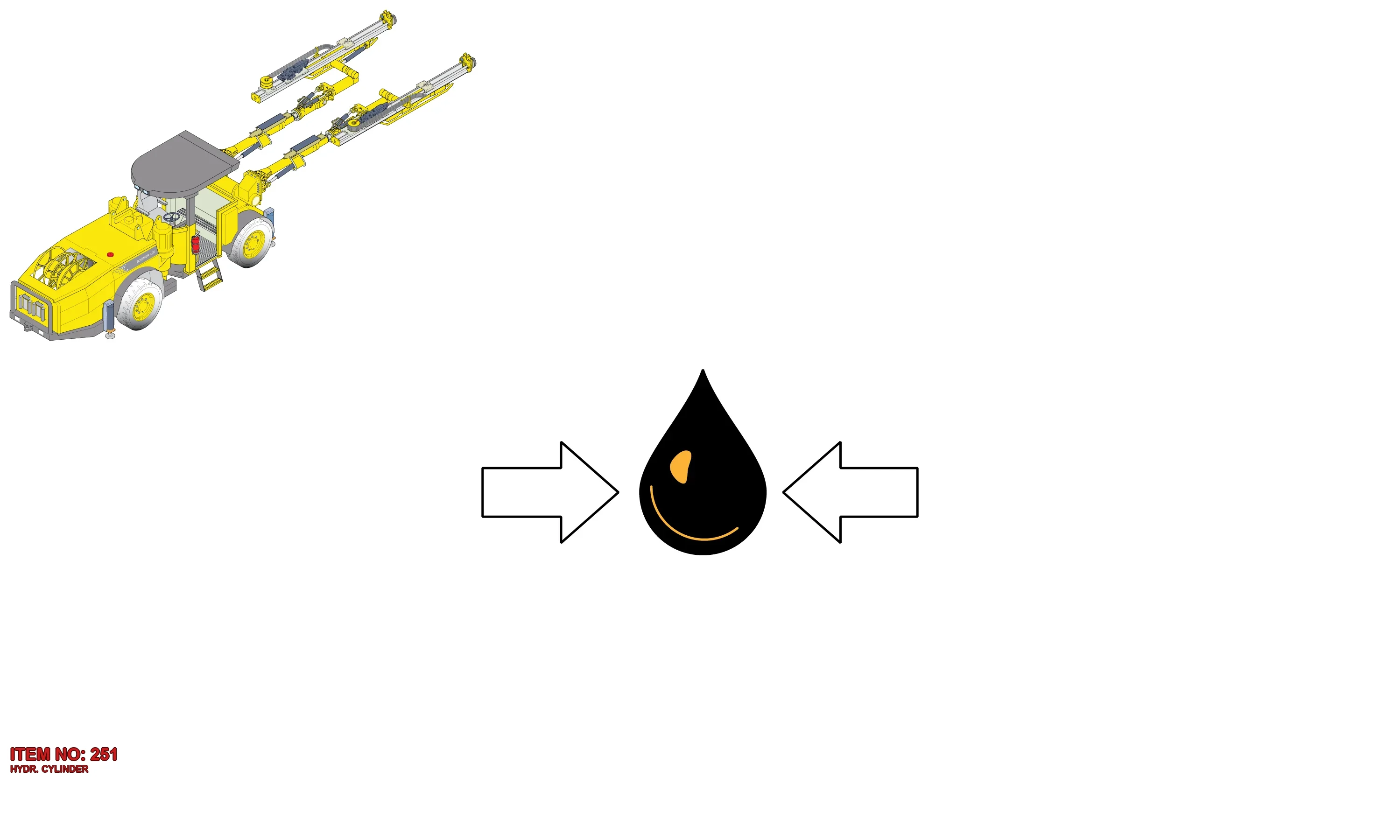 3128 3060 56 HYDR. CYLINDER - Technical Drawing