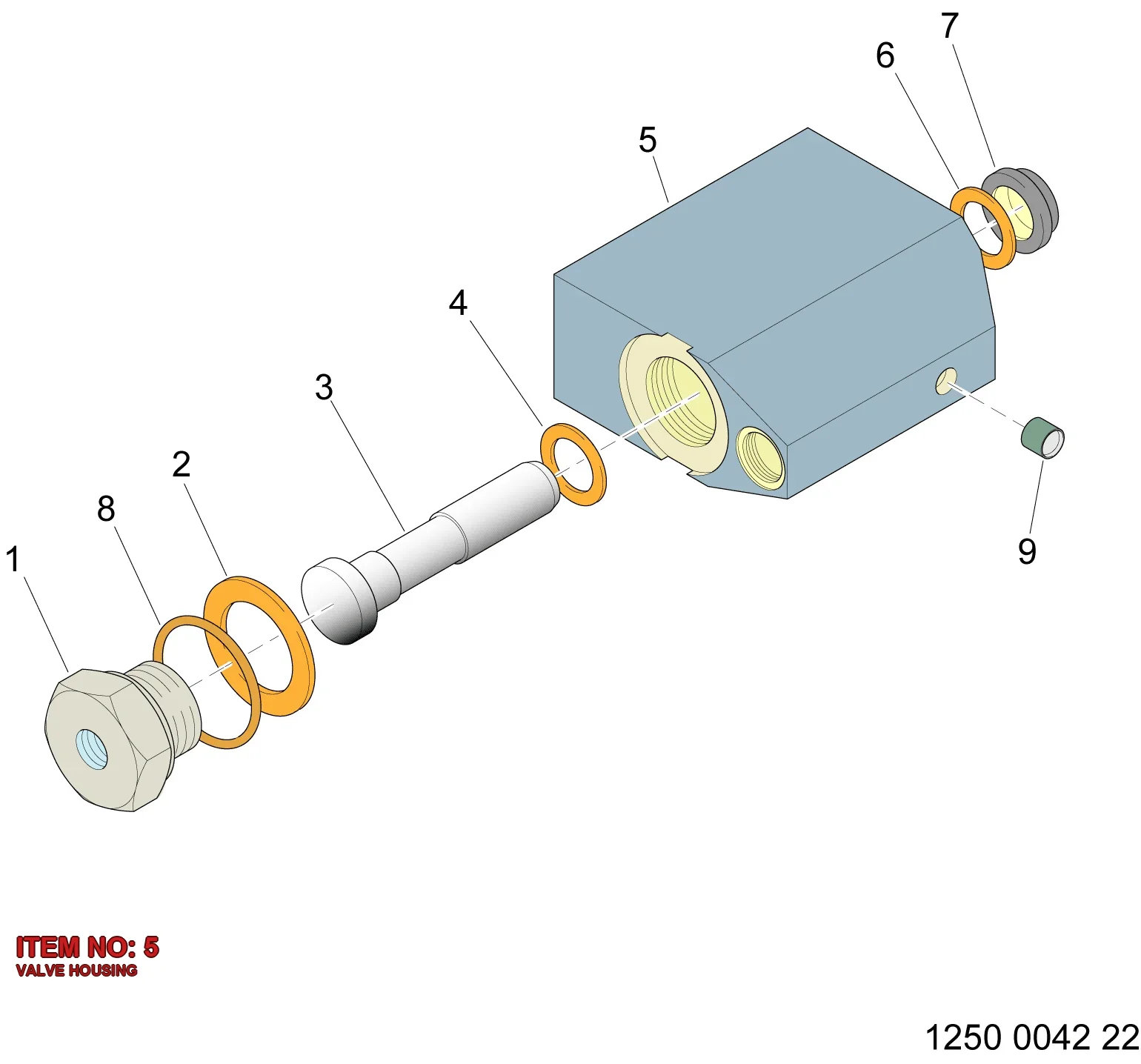 3128 3061 84 VALVE HOUSING - Technical Drawing
