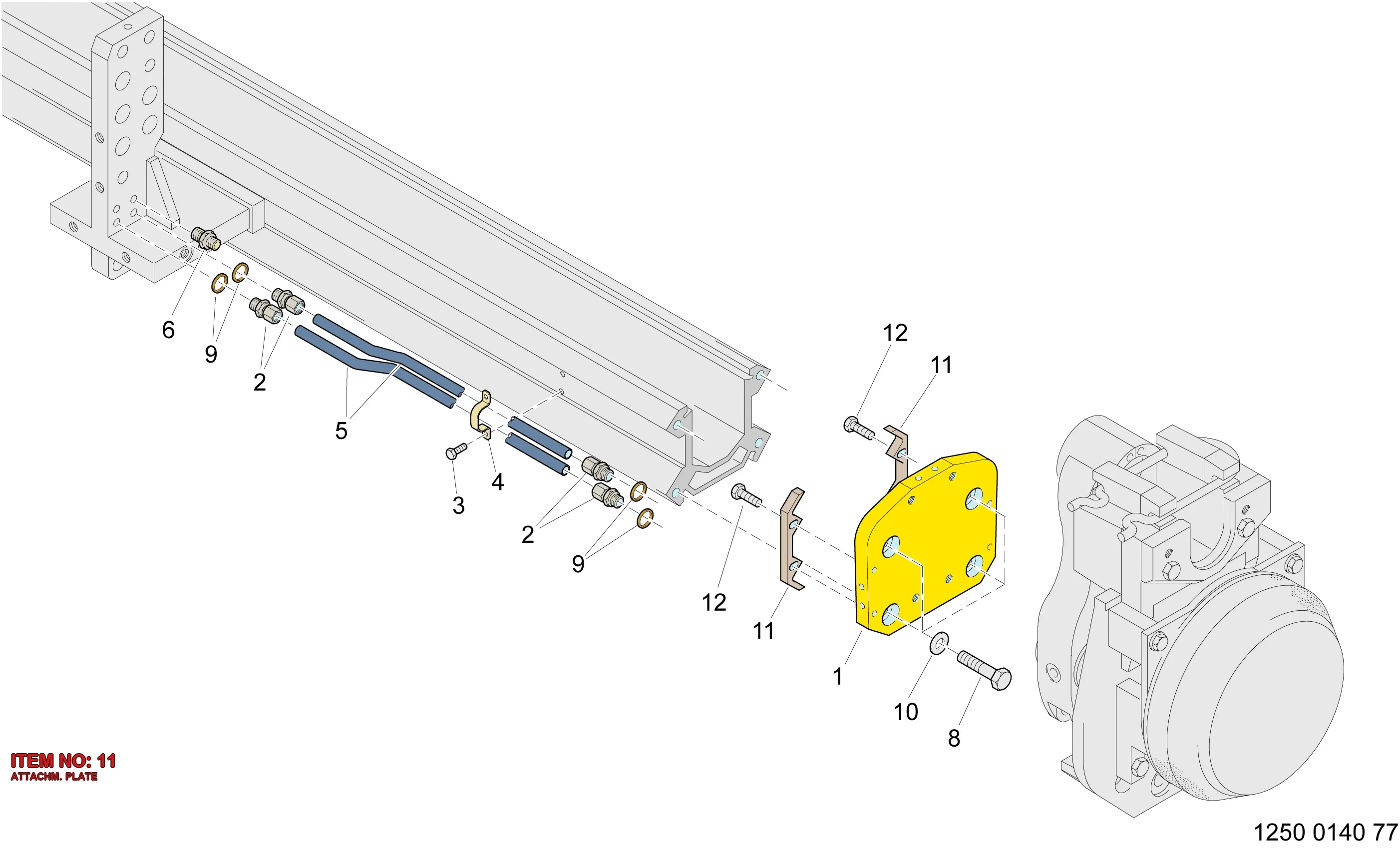 3128 3065 42 ATTACHM. PLATE - Technical Drawing