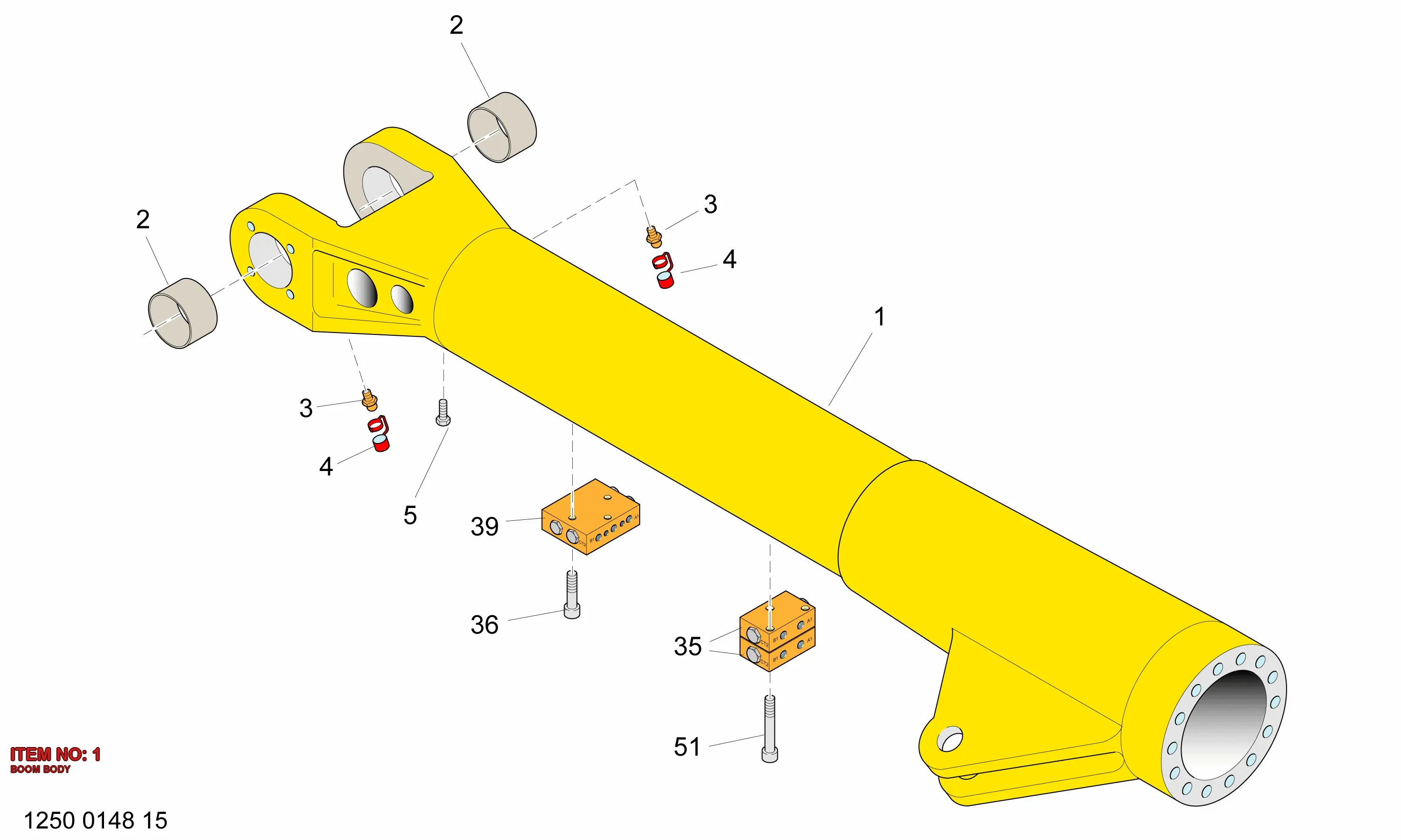 3128 3070 33 BOOM BODY - Technical Drawing