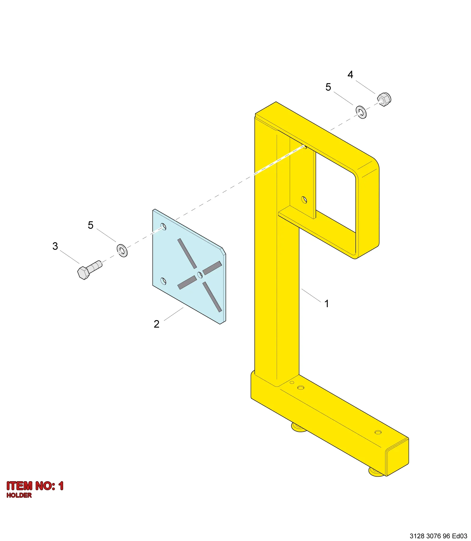 3128 3070 40 HOLDER - Technical Drawing