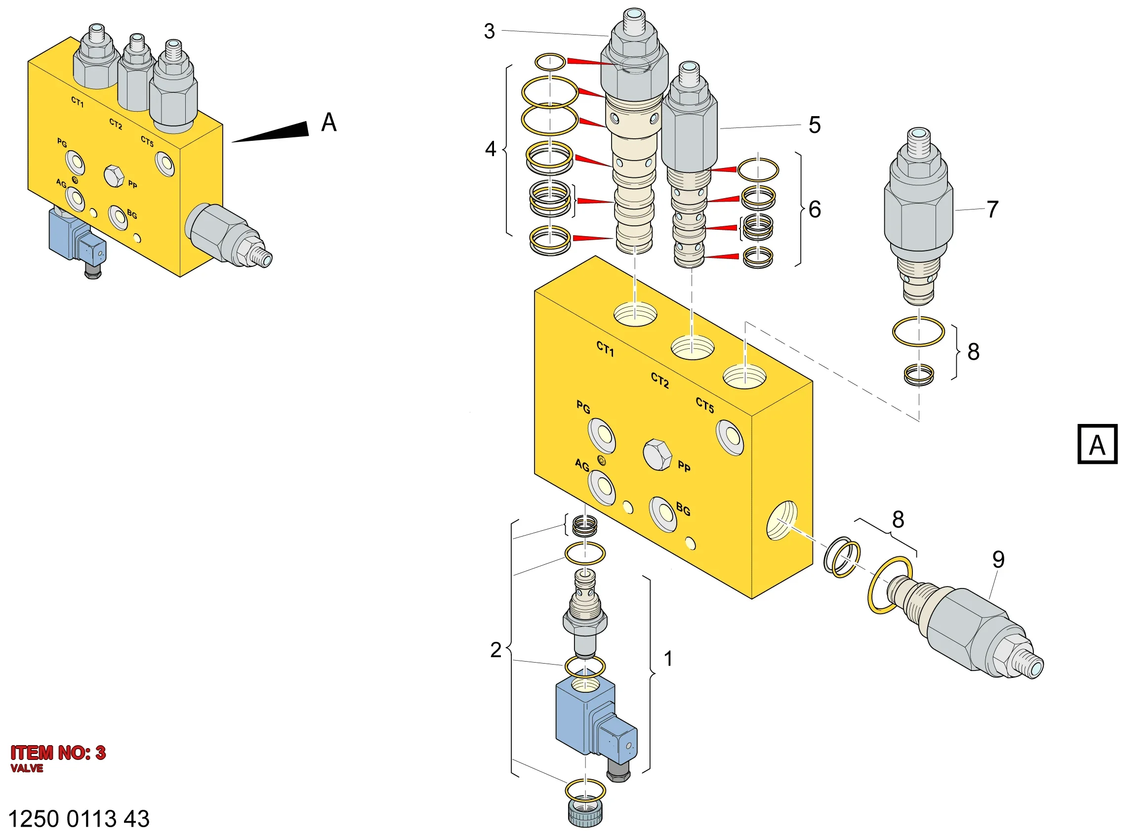 3128 3076 64 VALVE - Technical Drawing