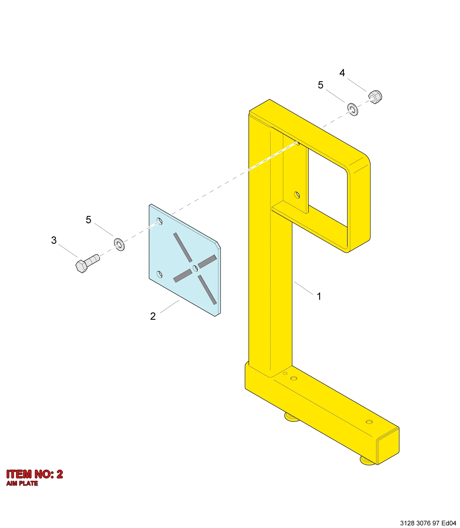 3128 3076 94 AIM PLATE - Technical Drawing