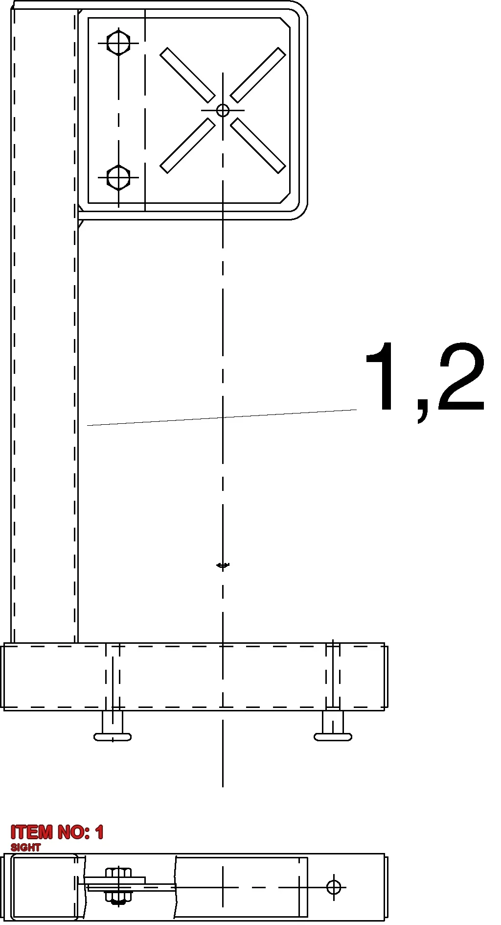 3128 3076 96 SIGHT - Technical Drawing