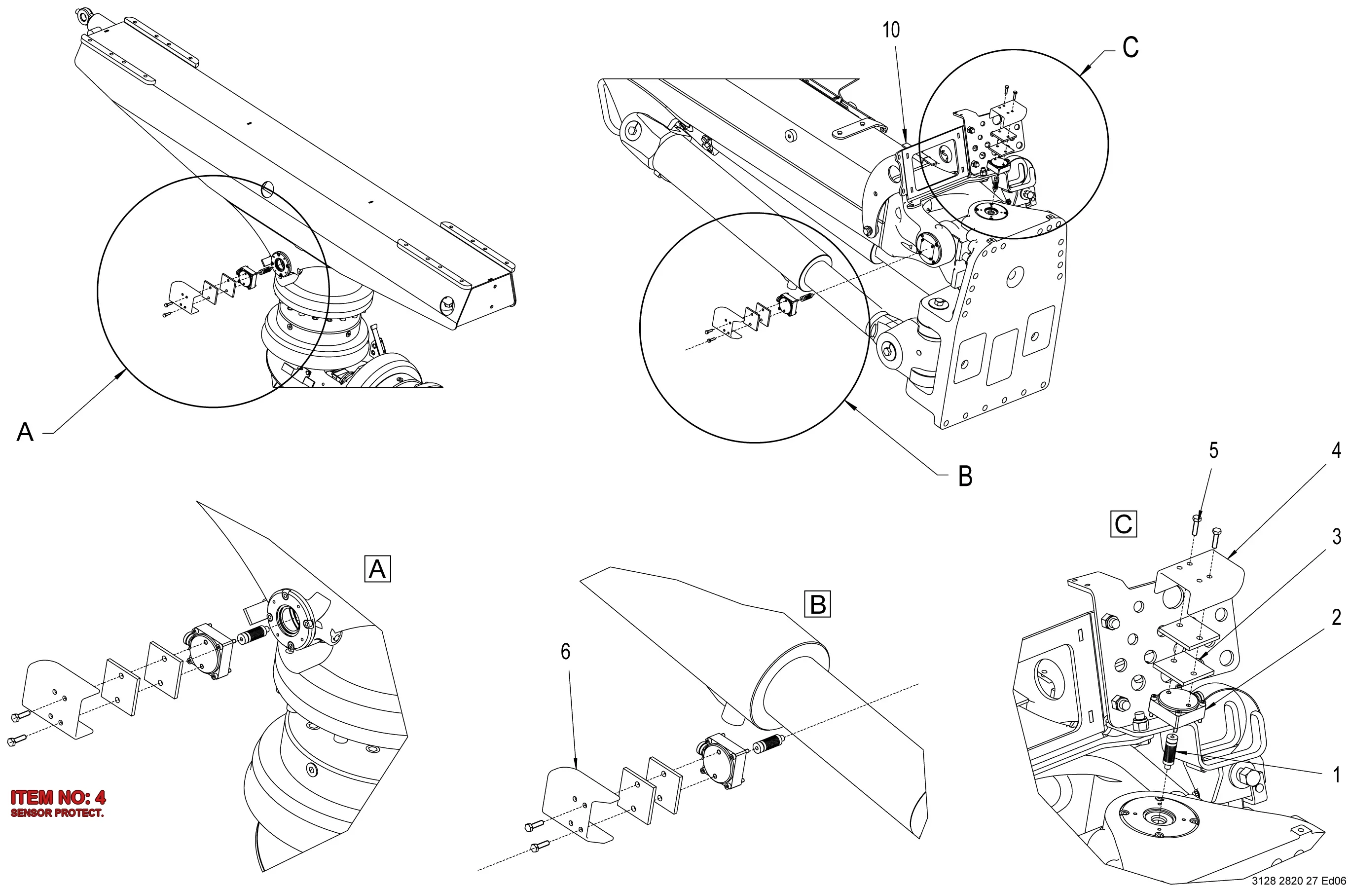 3128 3077 24 SENSOR PROTECT. - Technical Drawing