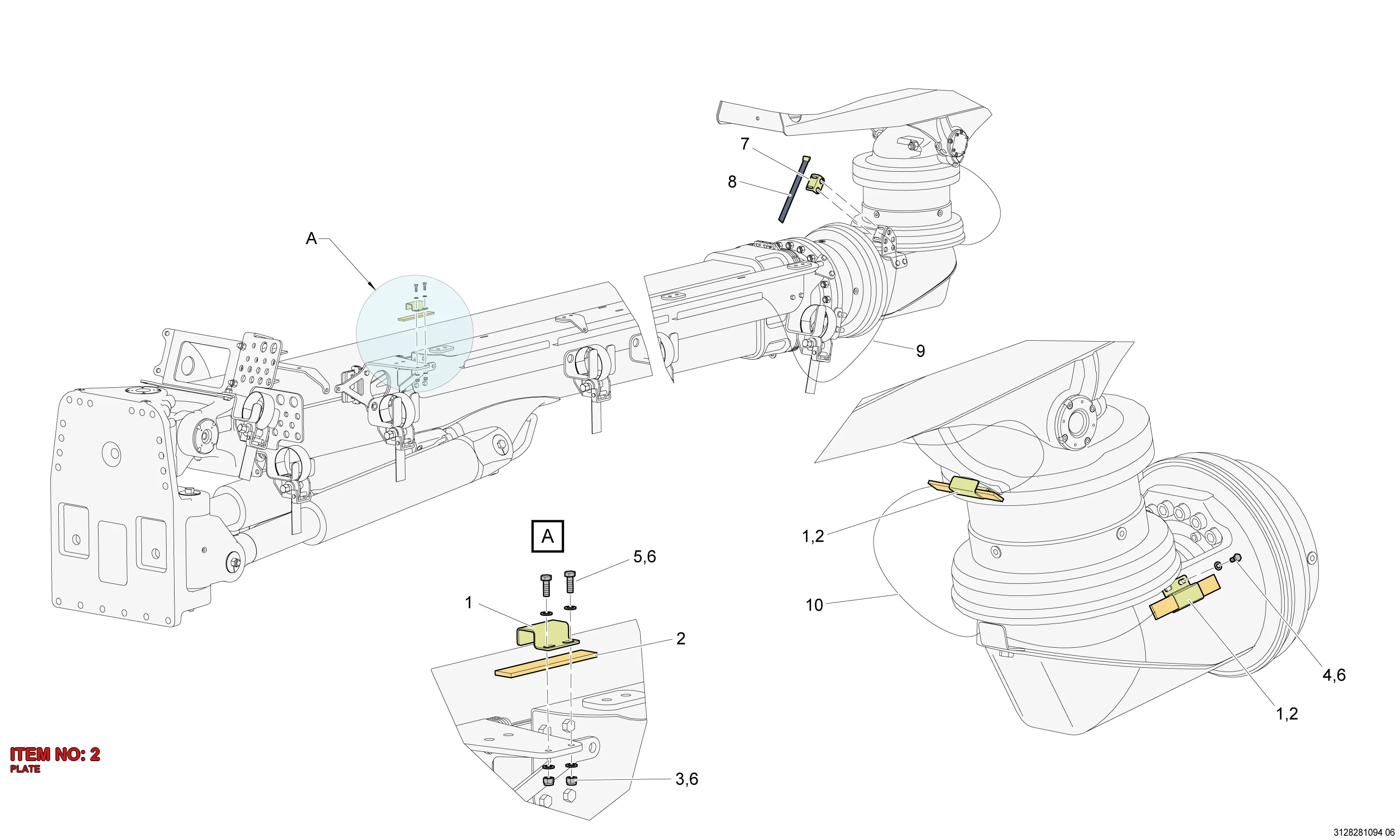 3128 3077 73 PLATE - Technical Drawing