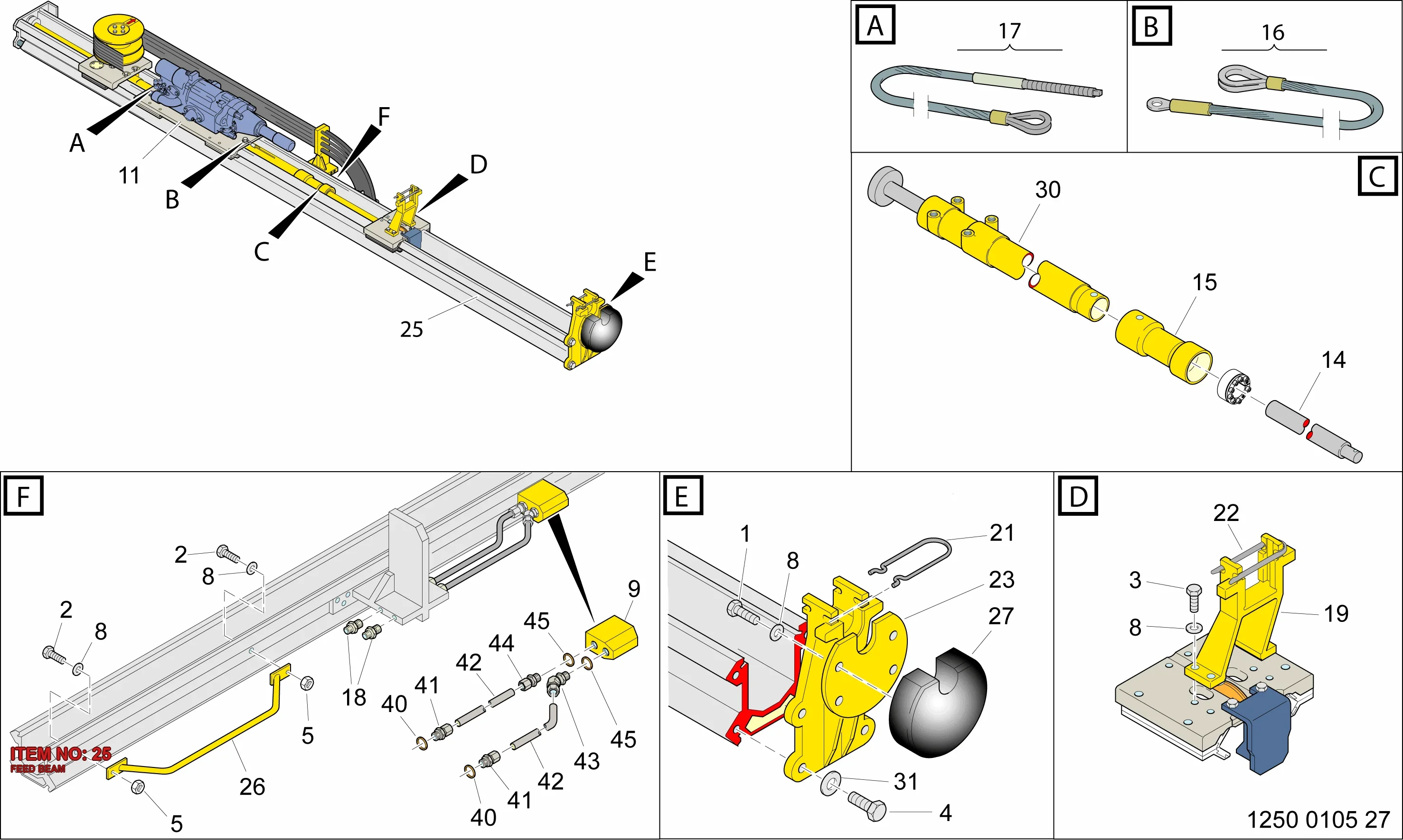 3128 3078 40 FEED BEAM - Technical Drawing