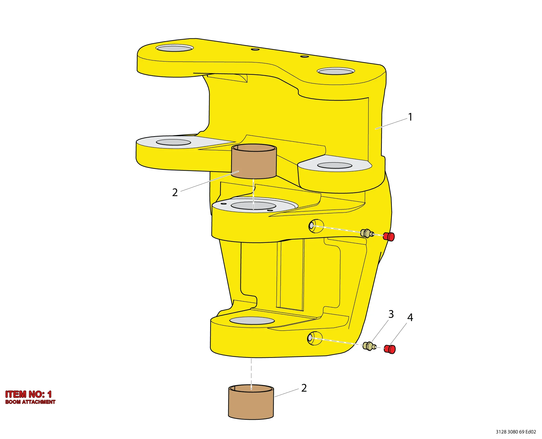 3128 3080 42 BOOM ATTACHMENT - Technical Drawing