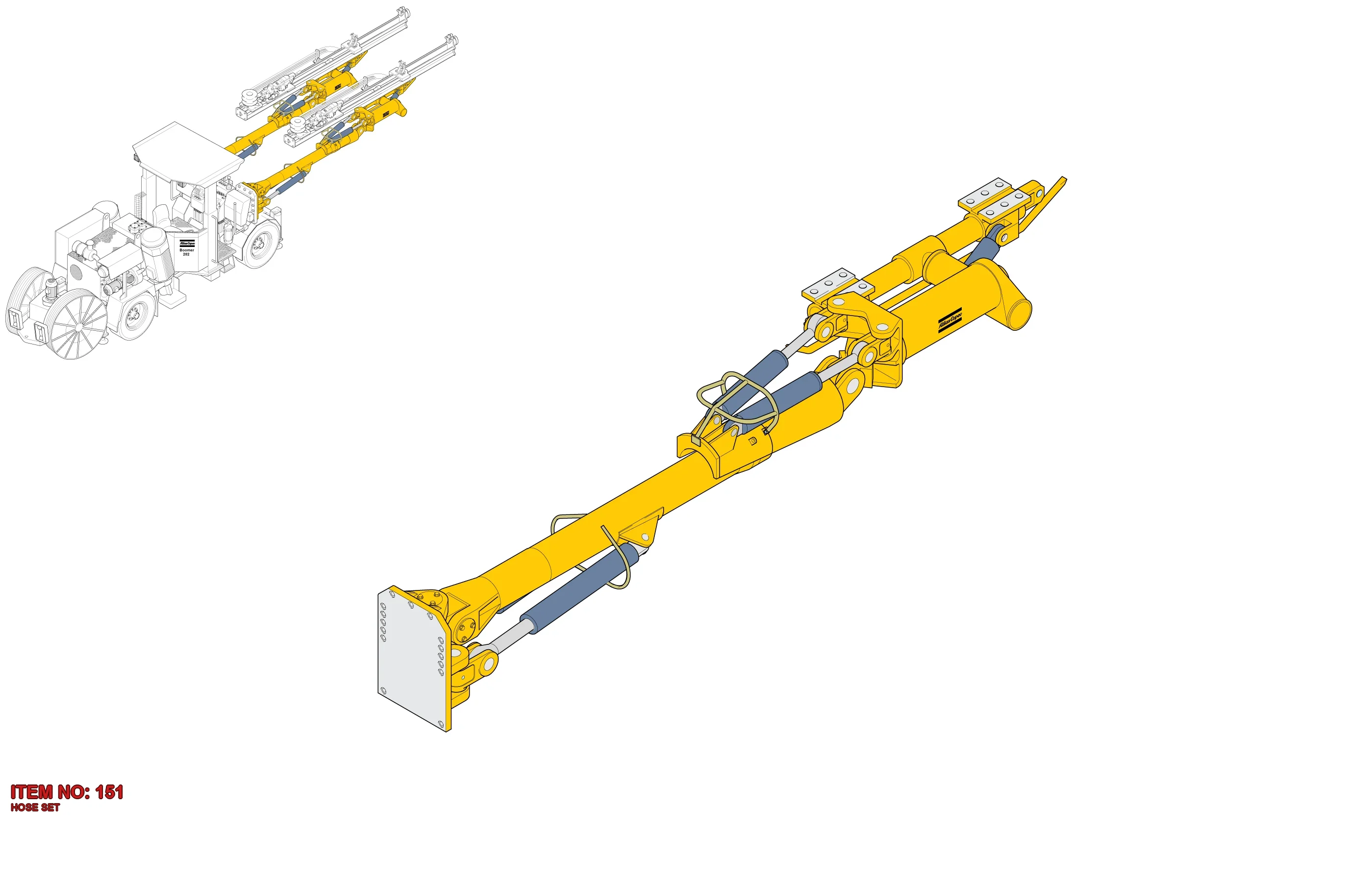 3128 3090 83 HOSE SET - Technical Drawing