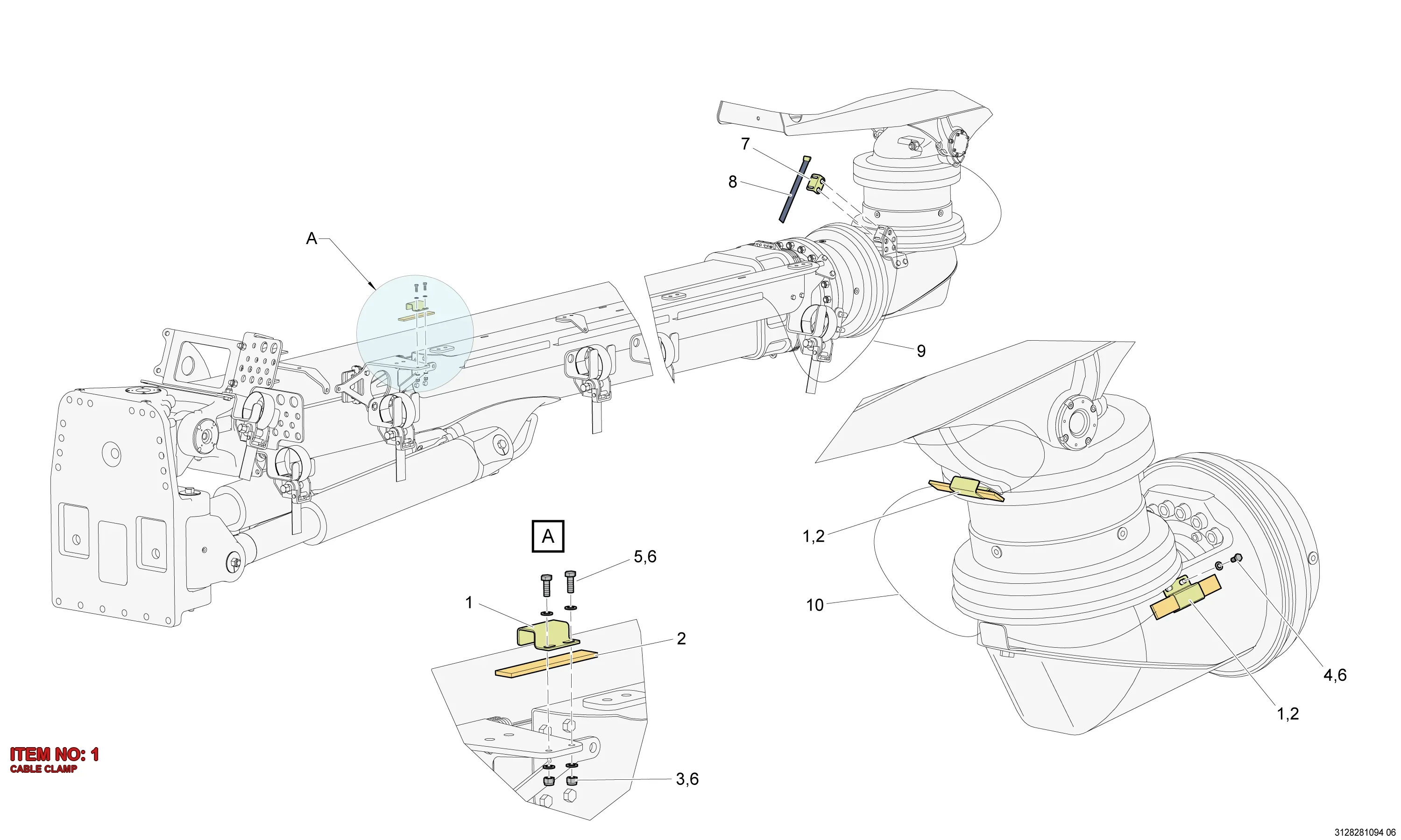3128 3119 28 CABLE CLAMP - Technical Drawing