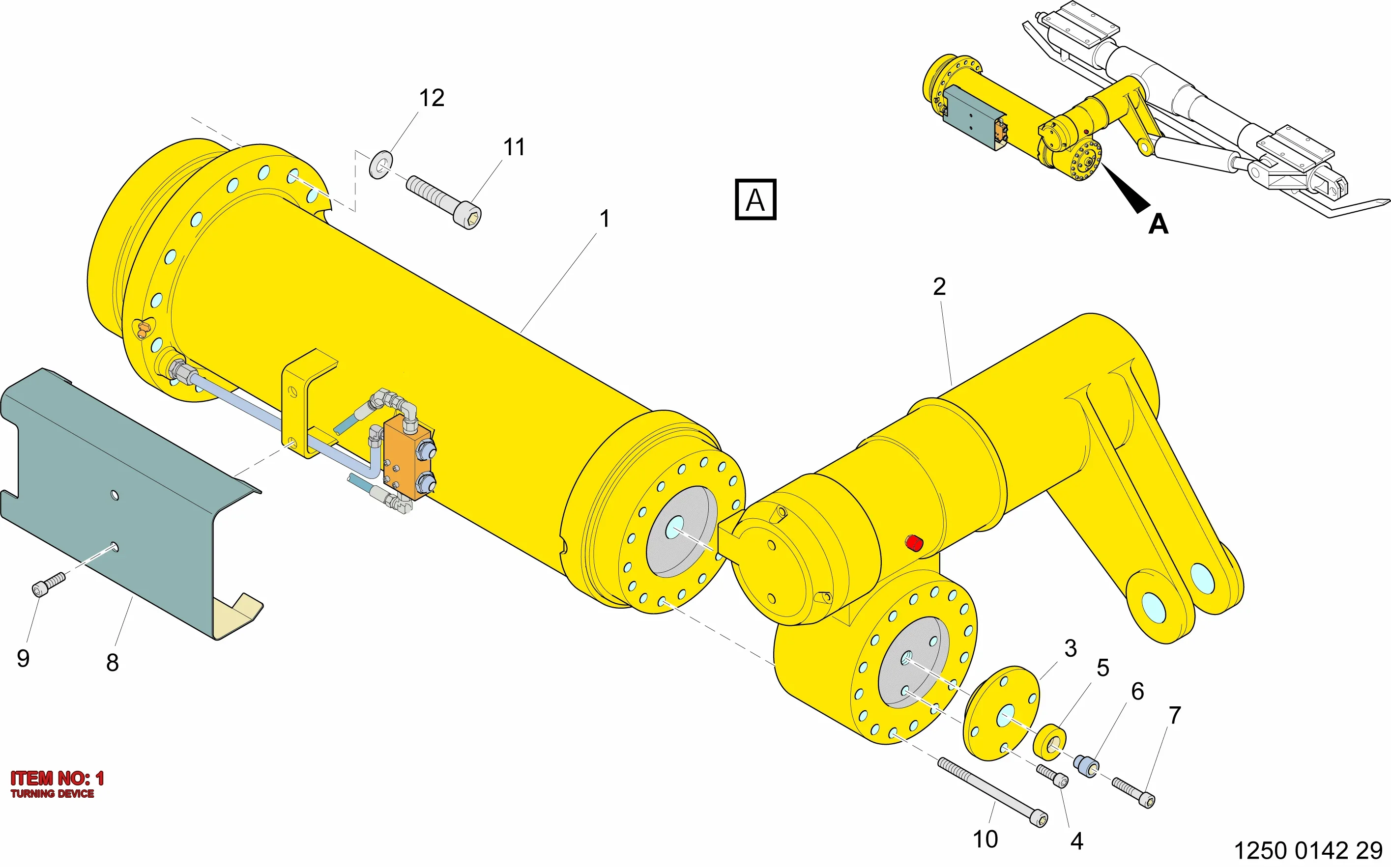 3128 3126 45 TURNING DEVICE - Technical Drawing