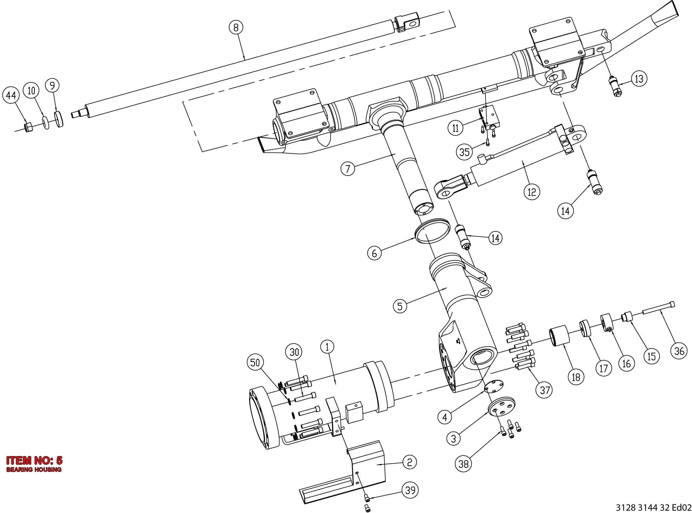 3128 3146 59 BEARING HOUSING - Technical Drawing
