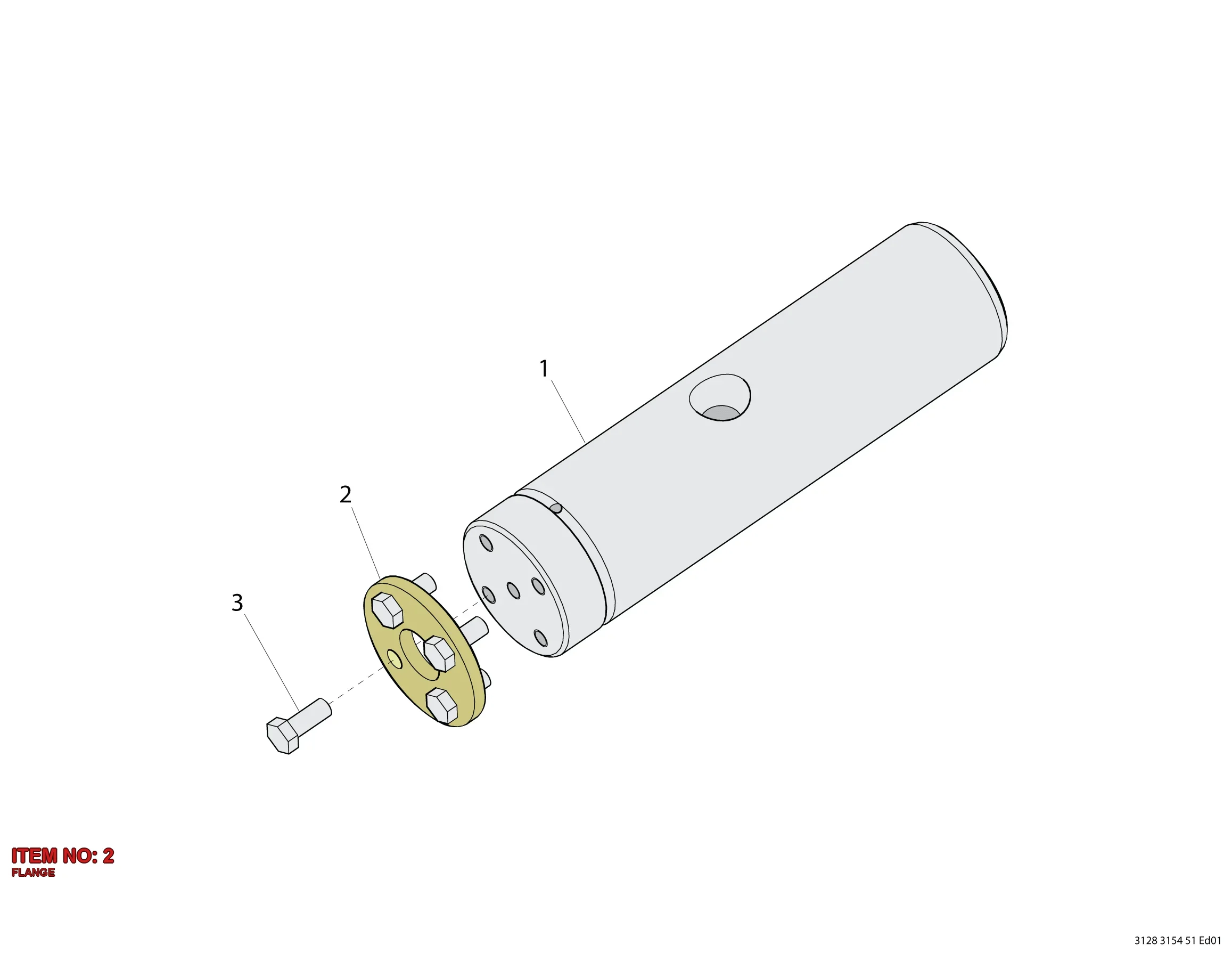 3128 3154 50 FLANGE - Technical Drawing