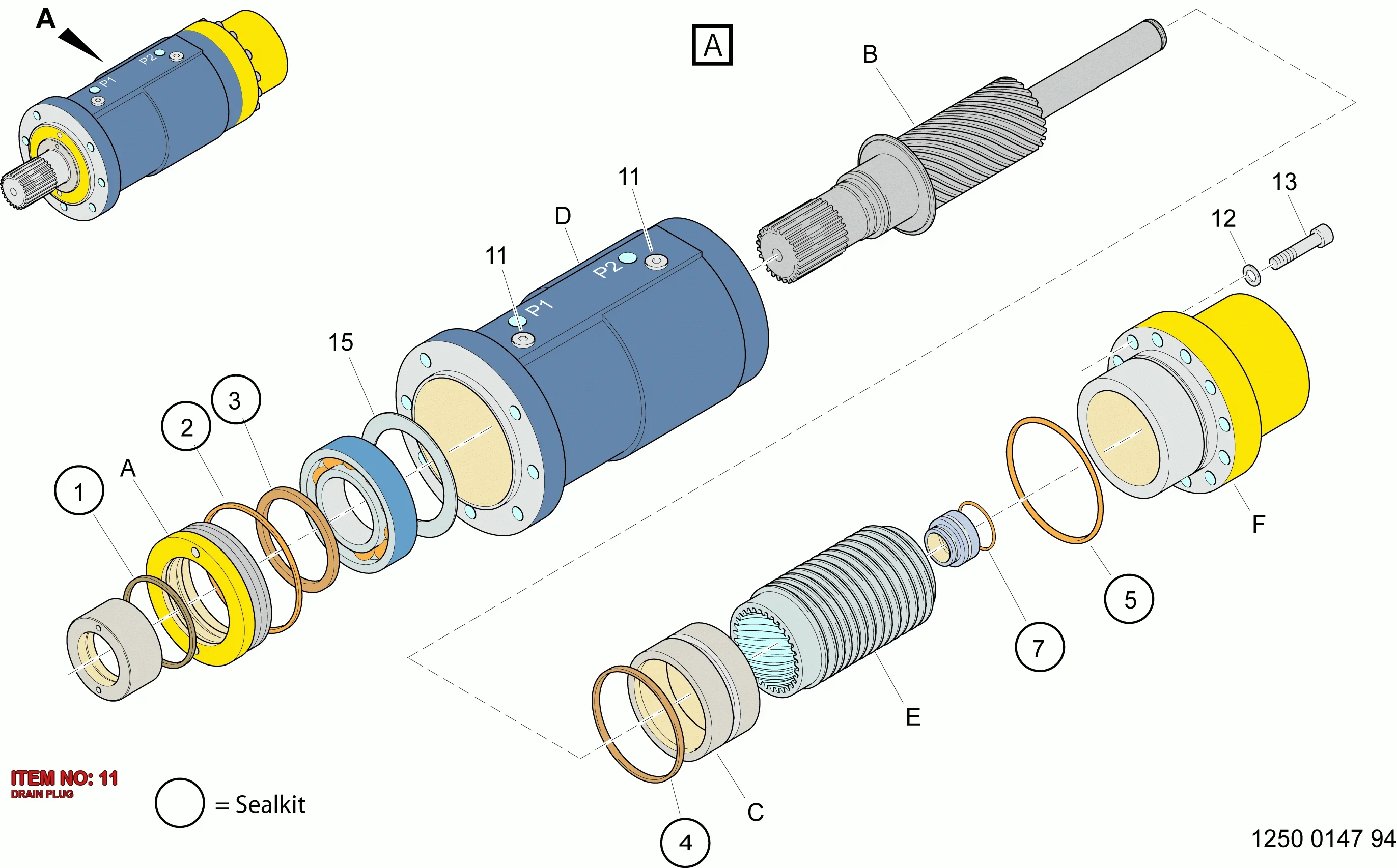 3128 3156 37 DRAIN PLUG - Technical Drawing