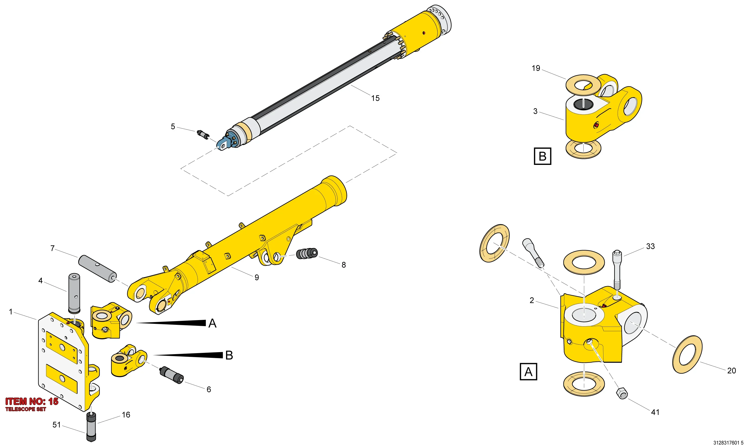 3128 3176 04 TELESCOPE SET - Technical Drawing