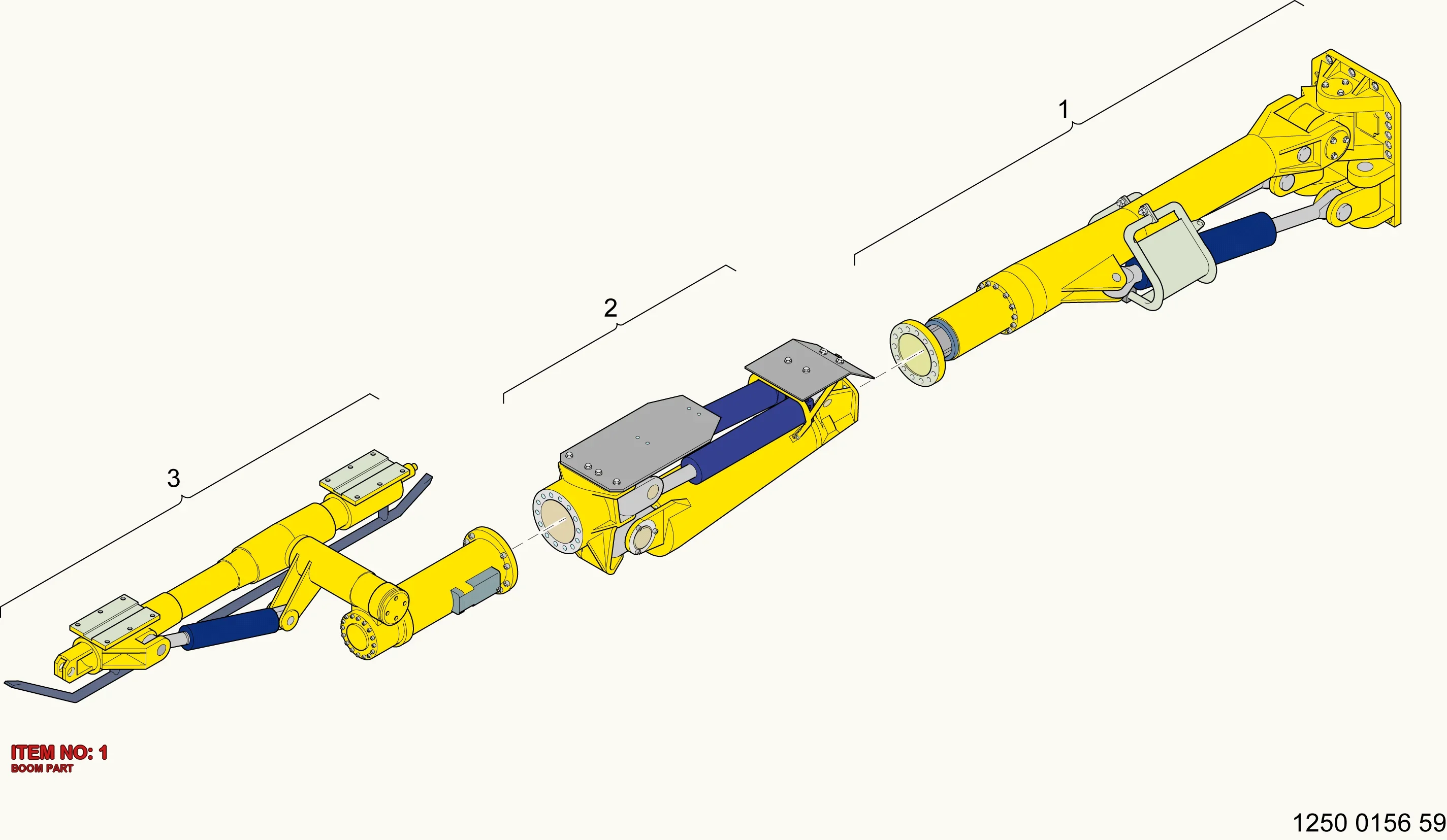 3128 3180 69 BOOM PART - Technical Drawing