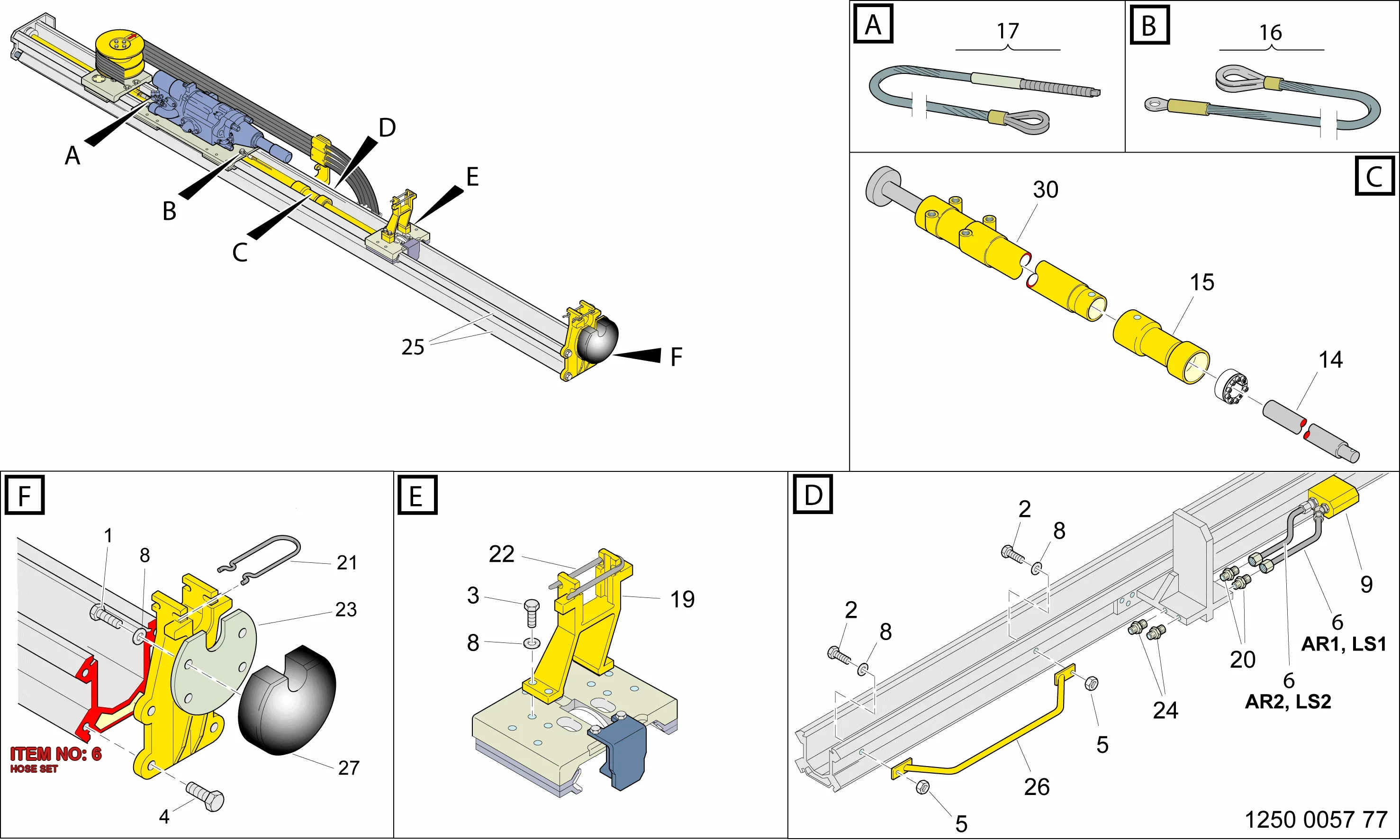 3128 3181 92 HOSE SET - Technical Drawing