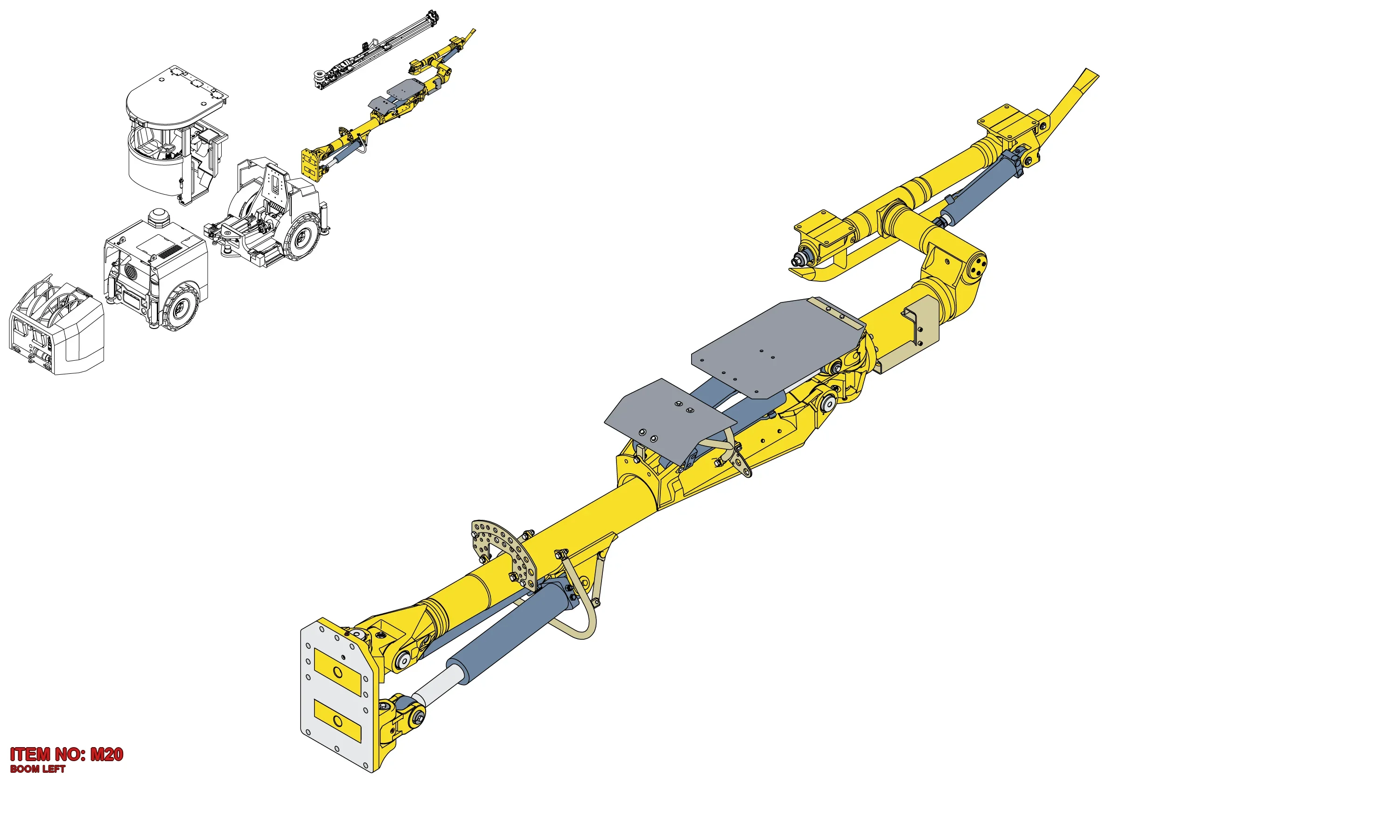 3128 3186 05 BOOM LEFT - Technical Drawing
