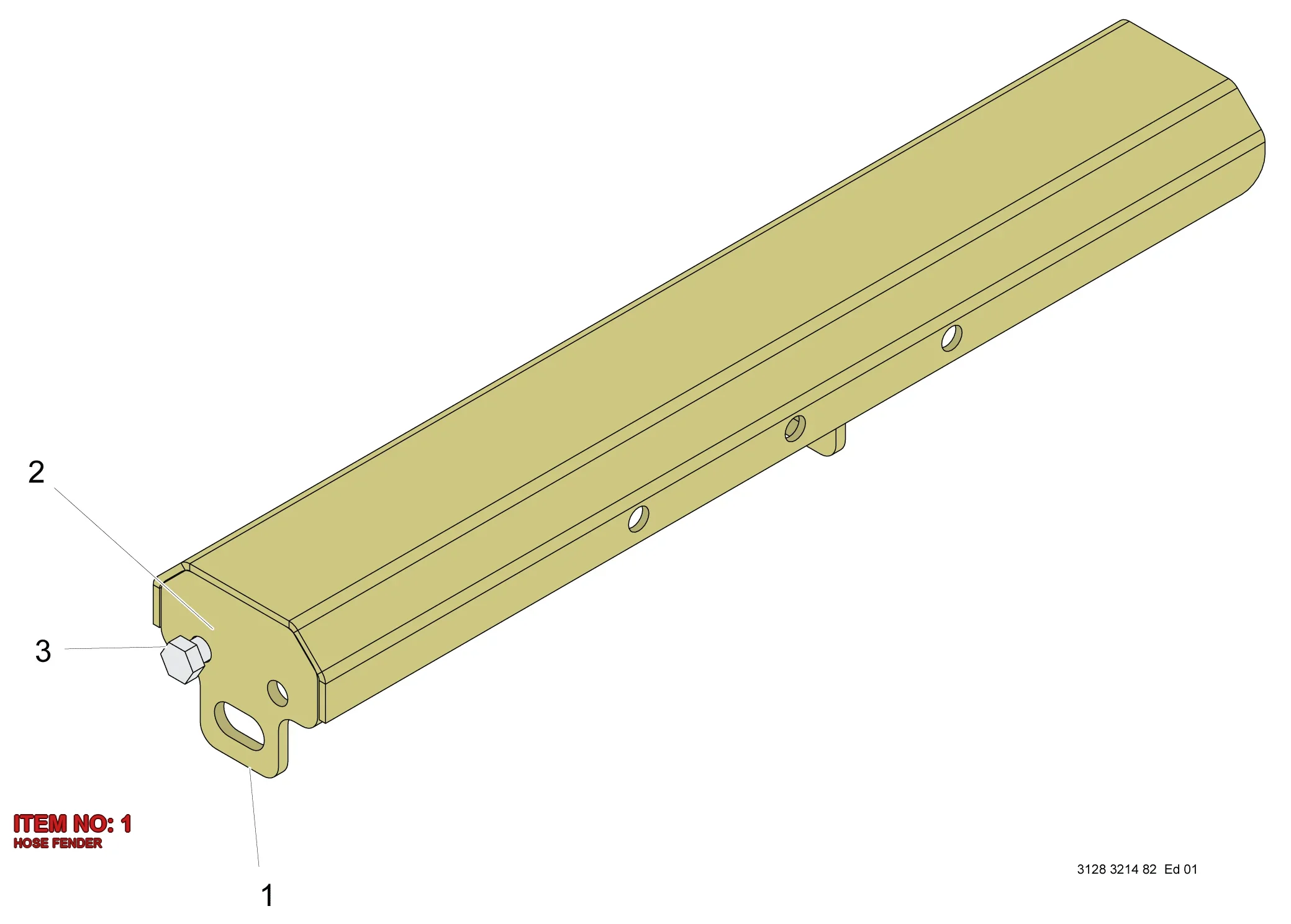 3128 3189 77 HOSE FENDER - Technical Drawing