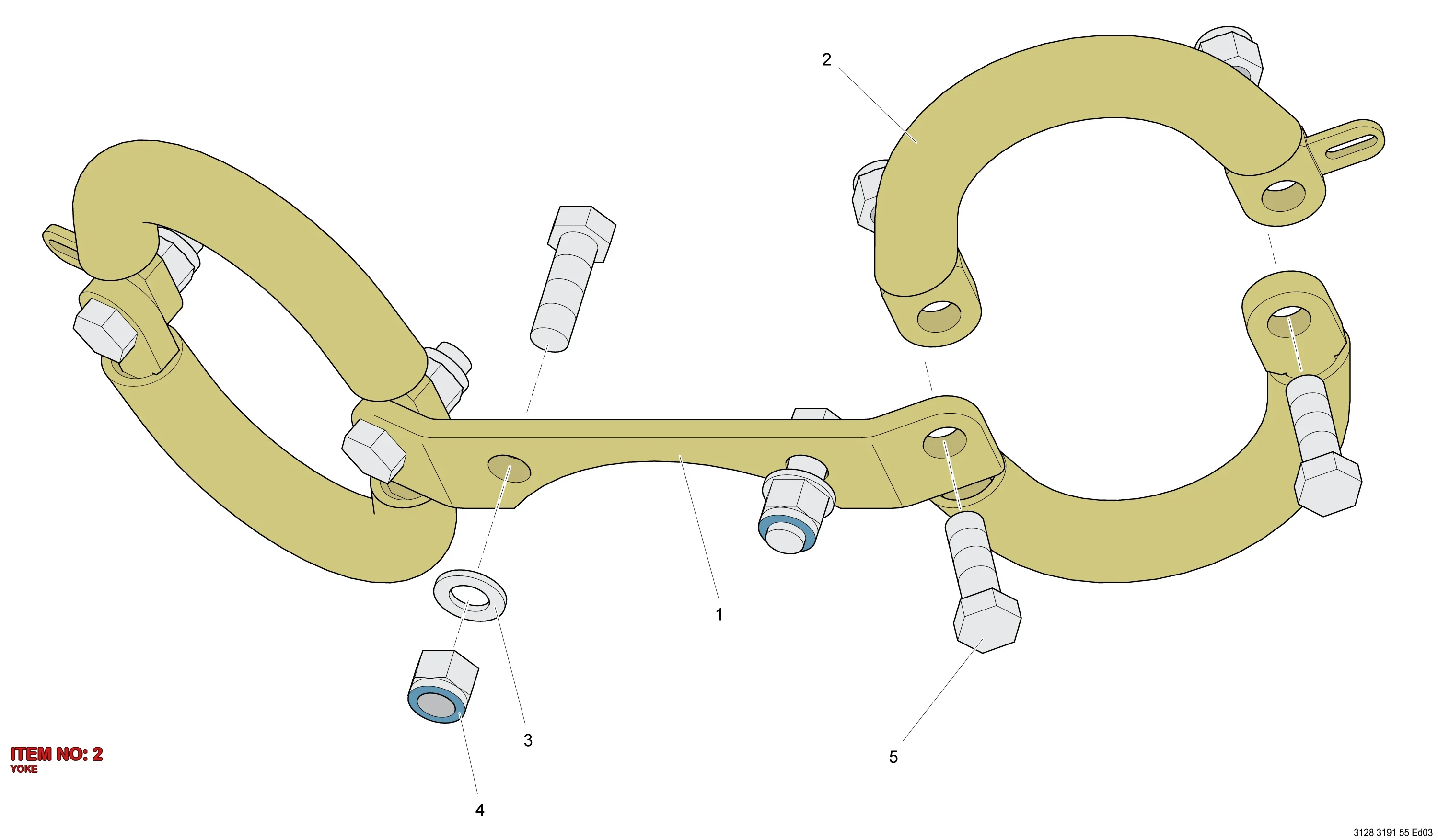 3128 3191 59 YOKE - Technical Drawing