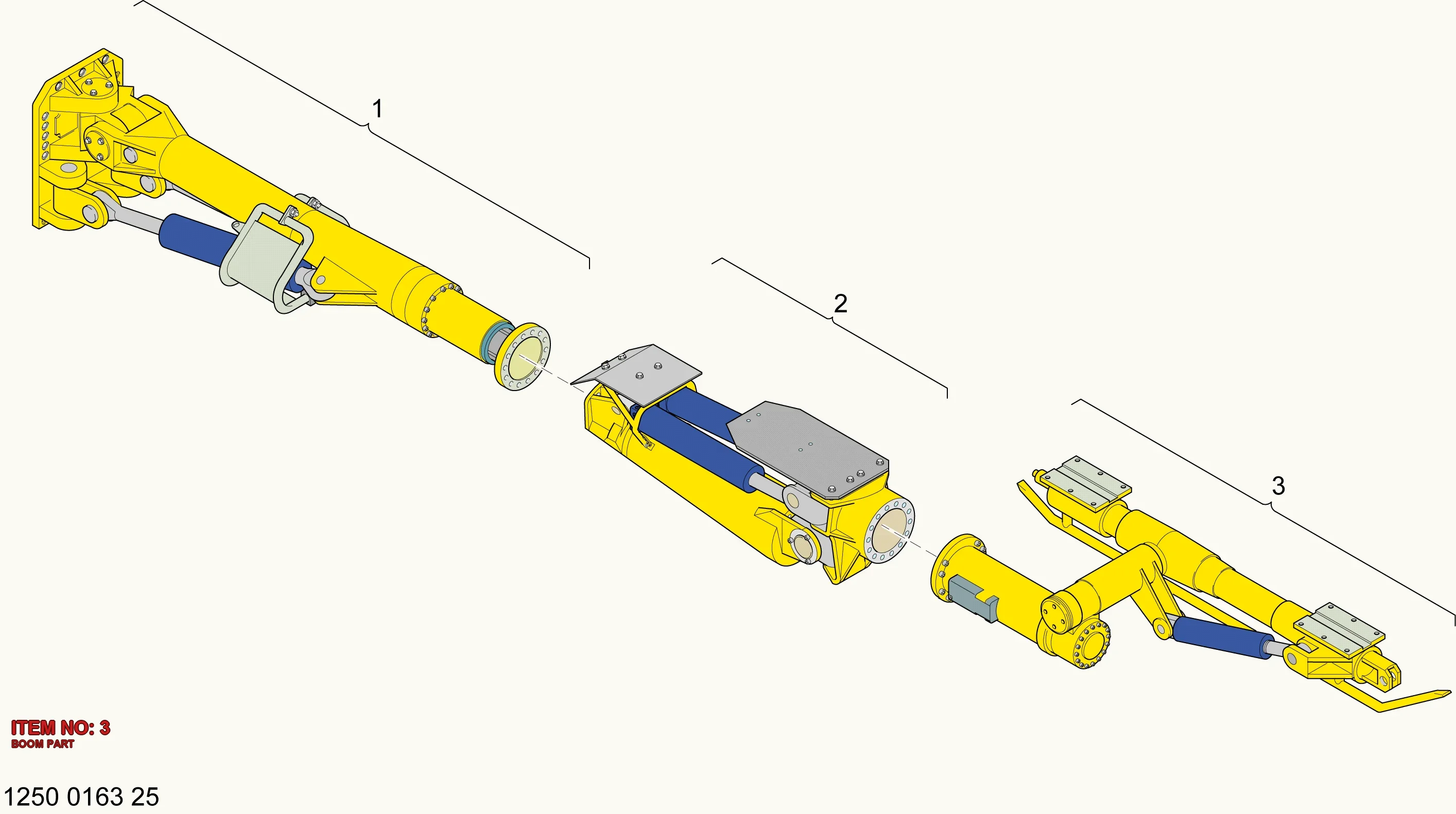 3128 3203 09 BOOM PART - Technical Drawing