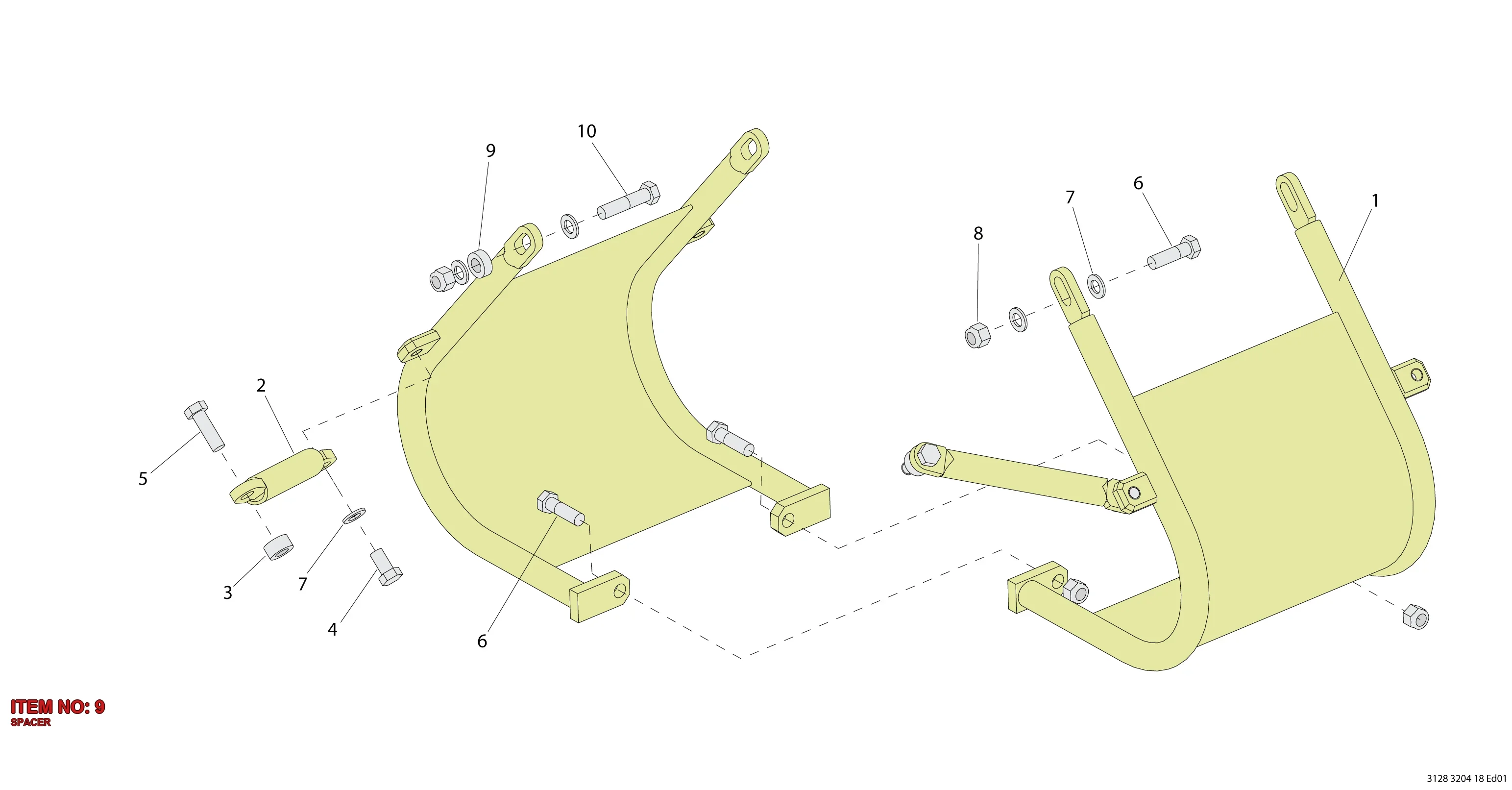 3128 3204 19 SPACER - Technical Drawing